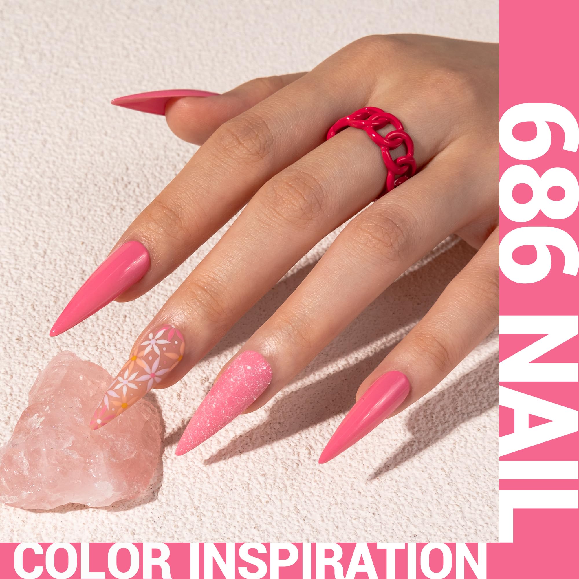 Melodysusie Thick Pink Gel Nail Polish,0.5Fl Oz Rose Pink Nails Soak Off Uv Led Red Pink Gel Polish Christmas Gift For Women Nai