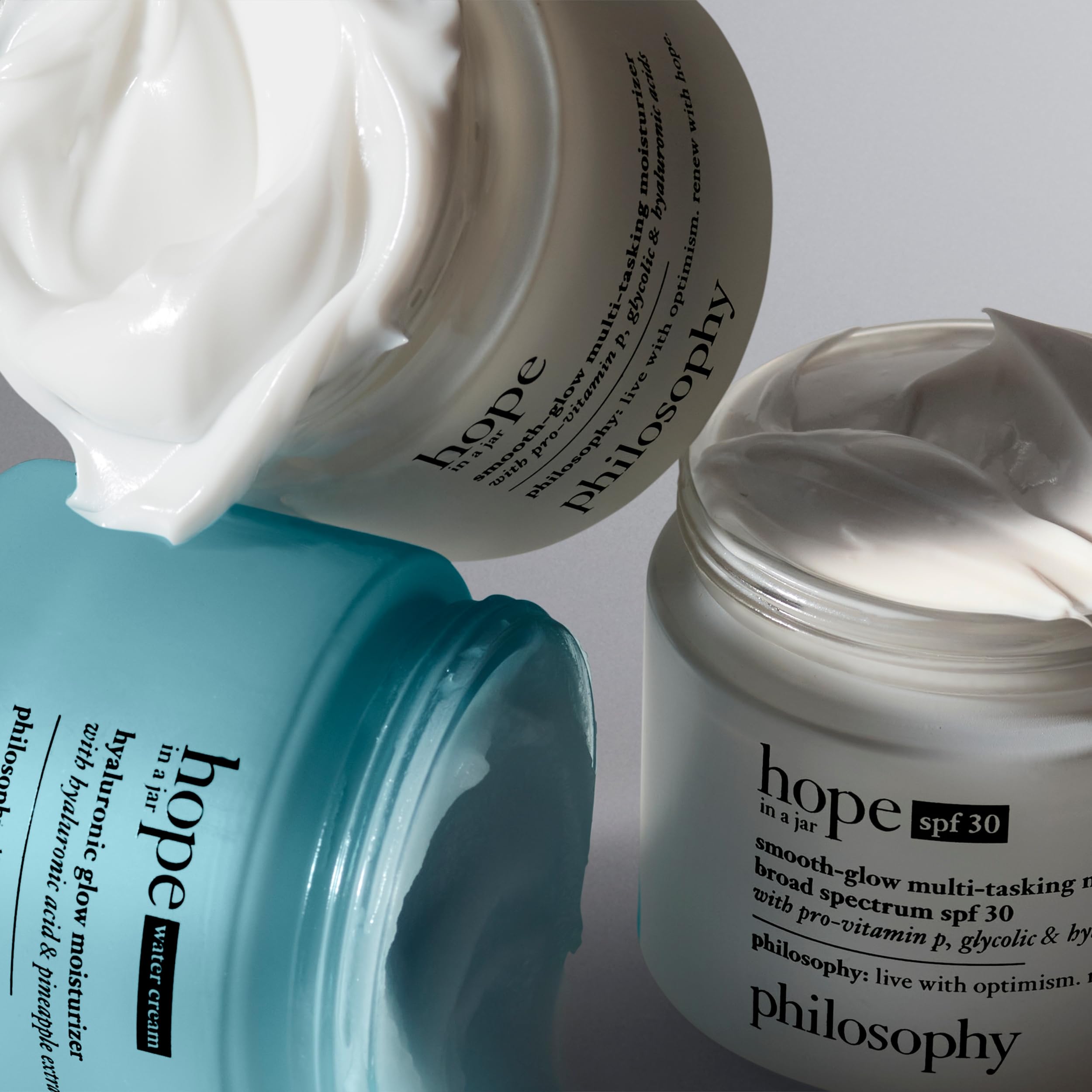 Philosophy Hope In A Jar Hyaluronic Glow Water Cream Face Moisturizer - With Hyaluronic Acid & Pineapple Extract - Provides 72-H