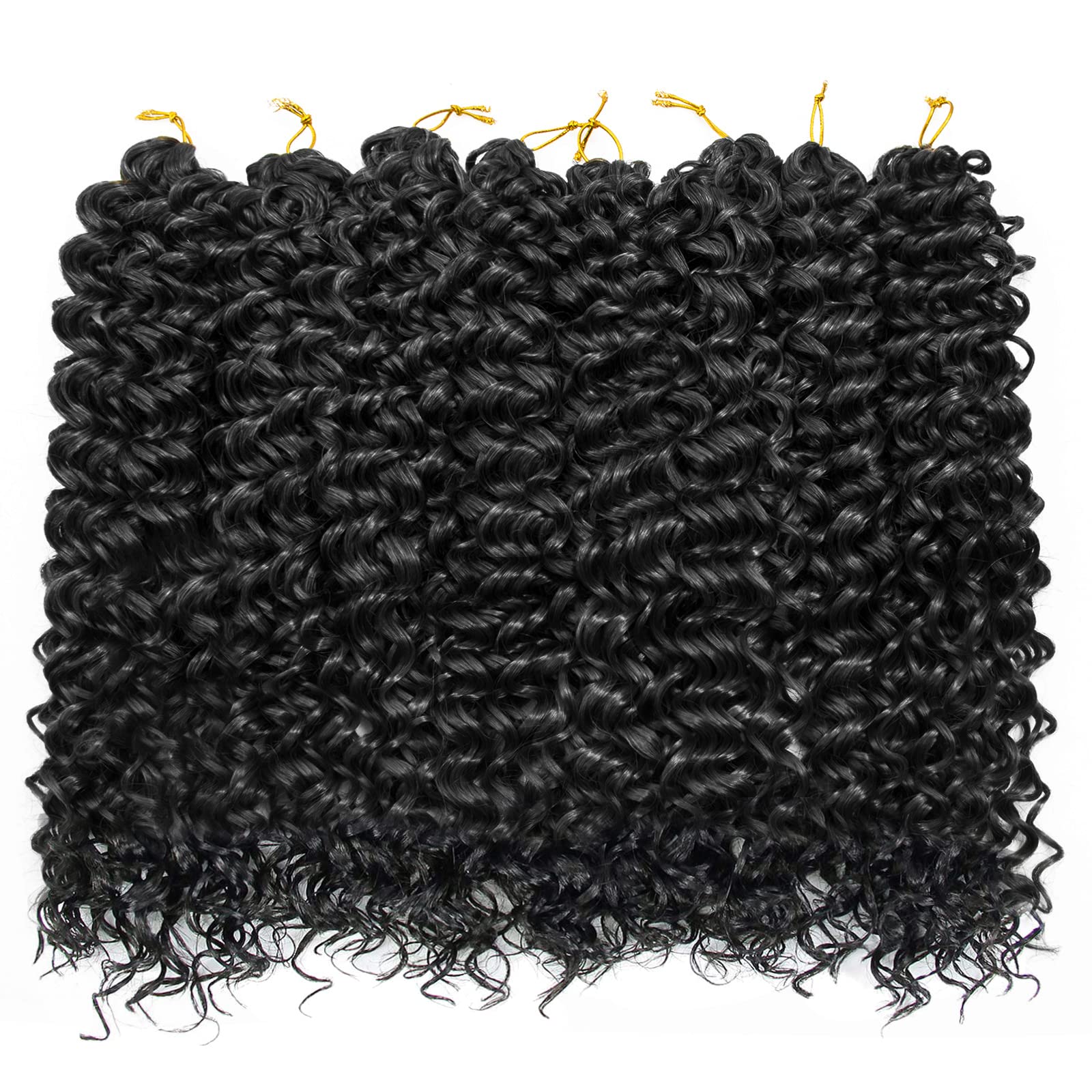 8 Packs Curly Crochet Hair Gogo Curl Crochet Hair For Women Natural Black Deep Wave Braiding Hair,Synthetic Bohemian Crochet Bra