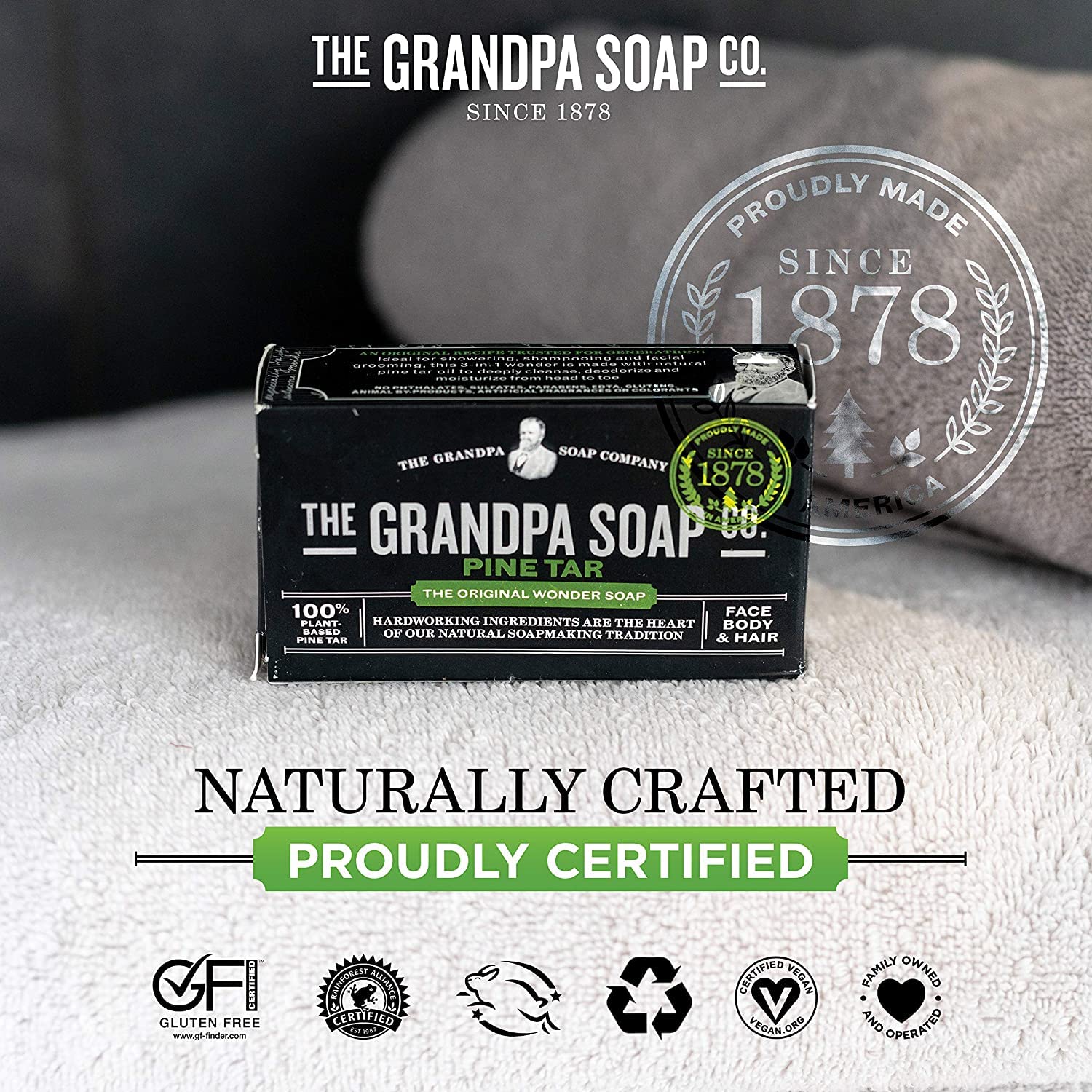 Grandpa'S Pine Tar Soap 4.25 Ounce (Pack Of 2)