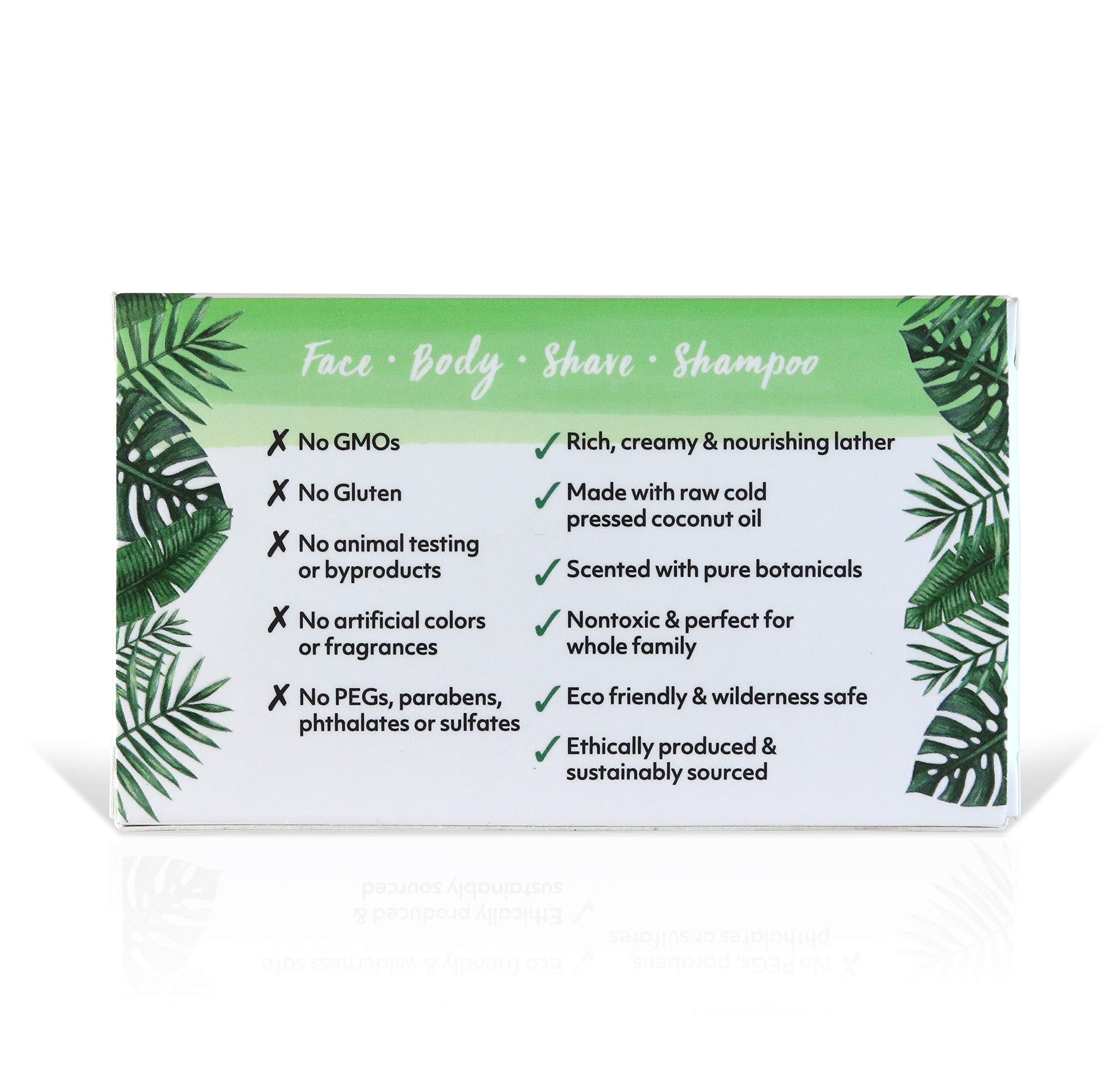 Coco Fiji Soap Bar for Face and Body Infused With Organic Coconut Oil, Cucumber Melon, Essential Oil, Natural Soap for Moisturiz