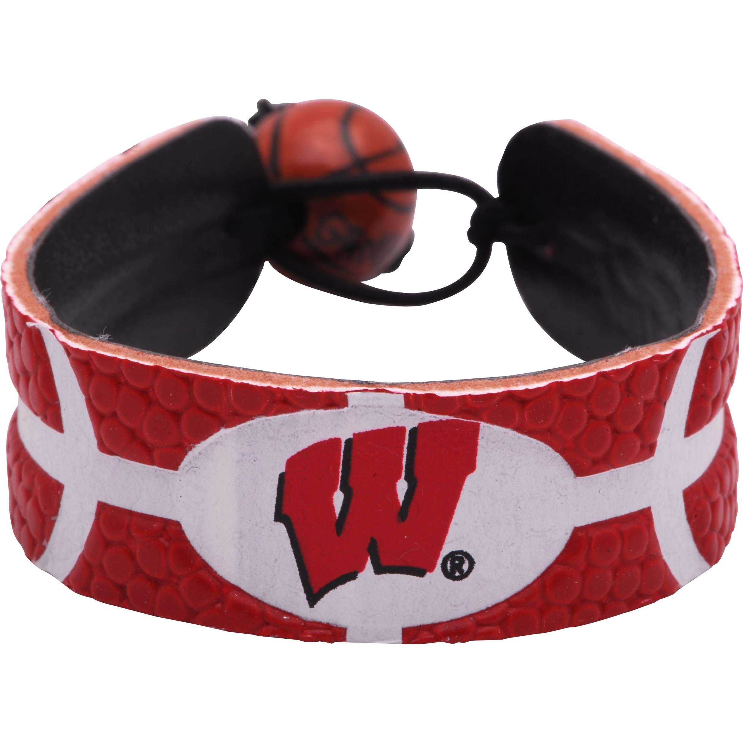 Wisconsin BadgersTeam Color Basketball Bracelet