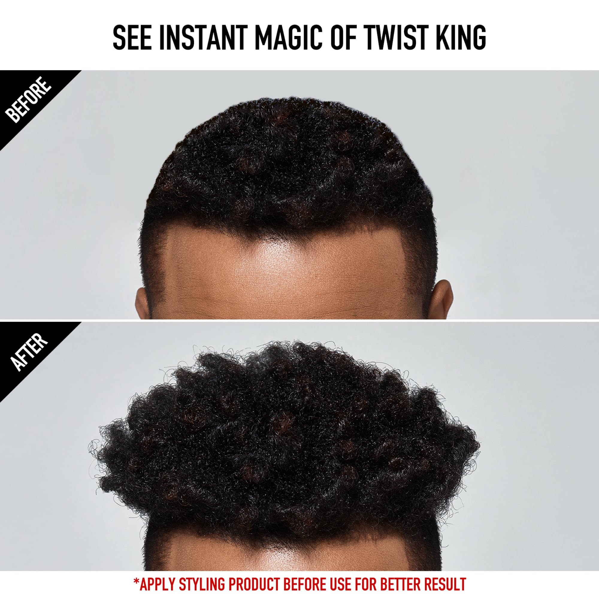 Red by Kiss Bow Wow X Twist King Luxury Twist Styler Washable and Durable Twist Brush for Afro Curl- Slim and Light (Gold)