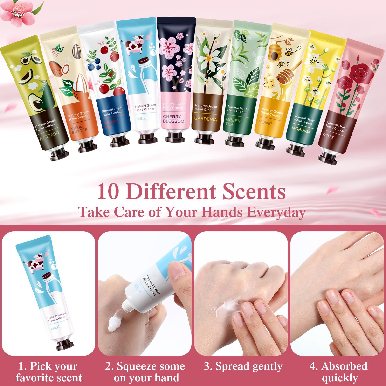 Dansib 60 Pack Hand Cream Gifts Set for Women Mothers Day Gifts for Mom Mini Lotion Bulk for Dry Cracked Hands, Mini Hand Lotion