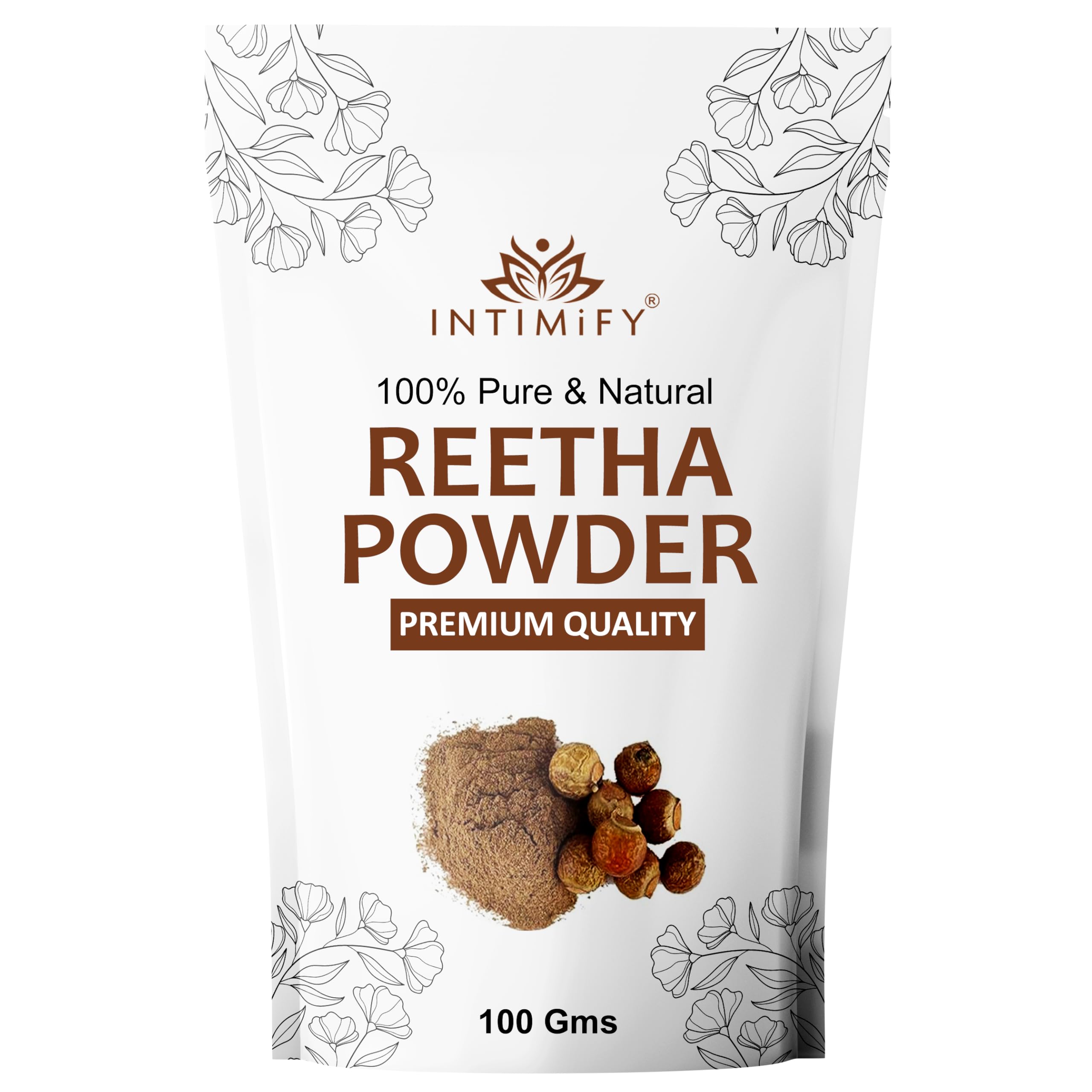 Intimify Reetha Powder For Hair Growth | For All Hair Type | Used As Hair Mask | 100 Grams