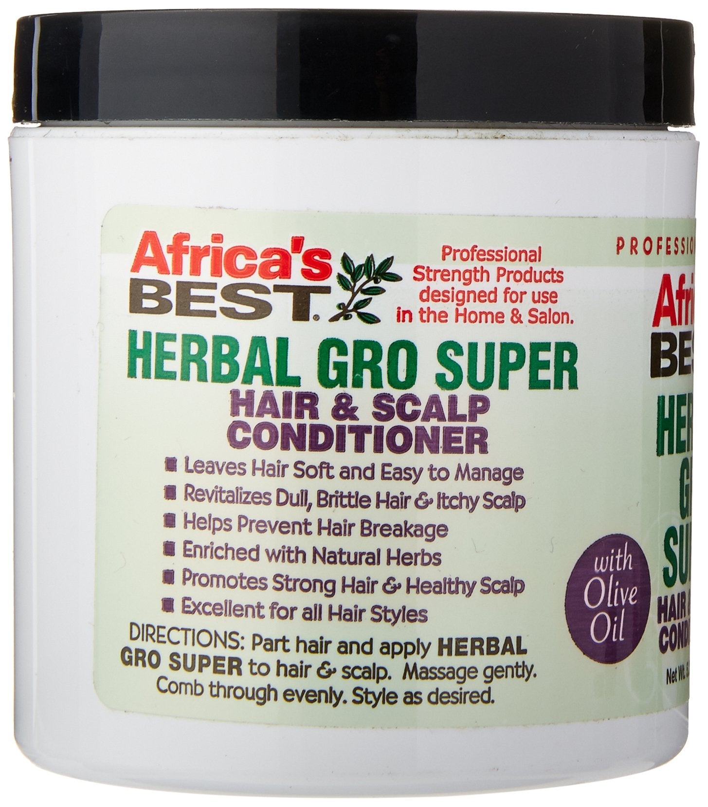 Africa's Best Maximum Strength Super Gro Hair & Scalp Conditioner, 5.25 oz,Yellow,38422