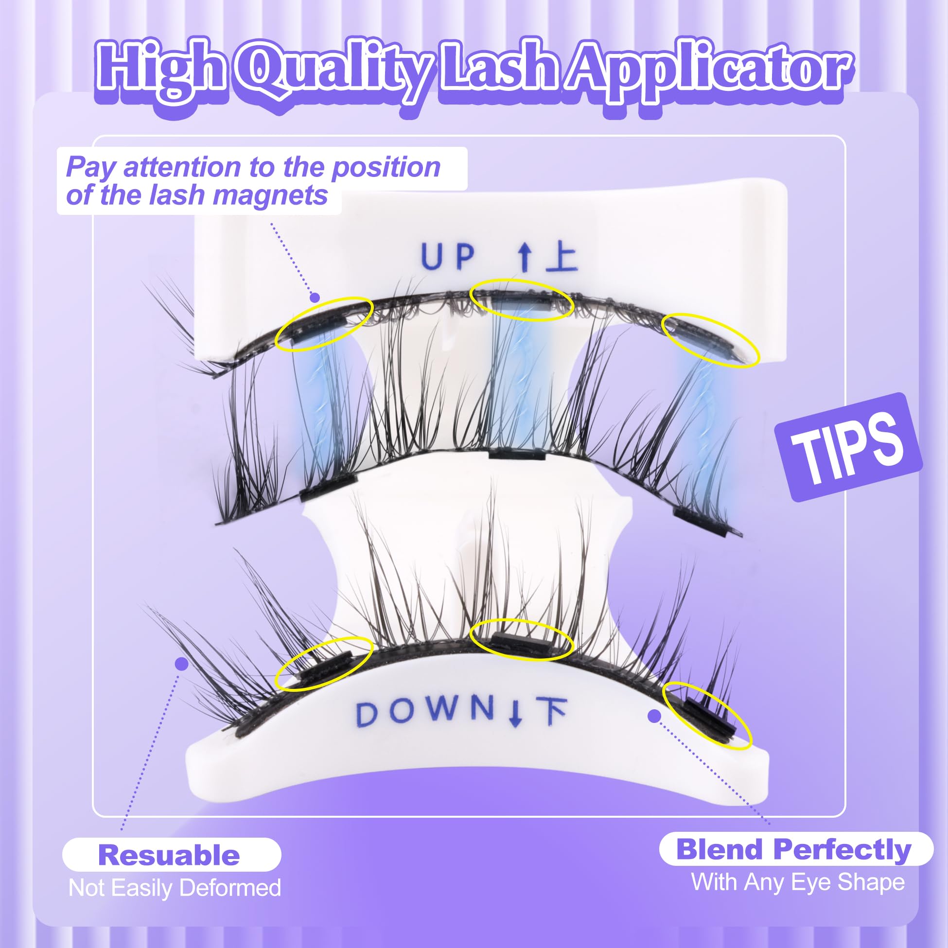 Magnetic Eyelashes With Applicator Reusable Magnetic Lashes Without Eyeliner Natural Anime No Glue Needed Magnetic Lashes Manga