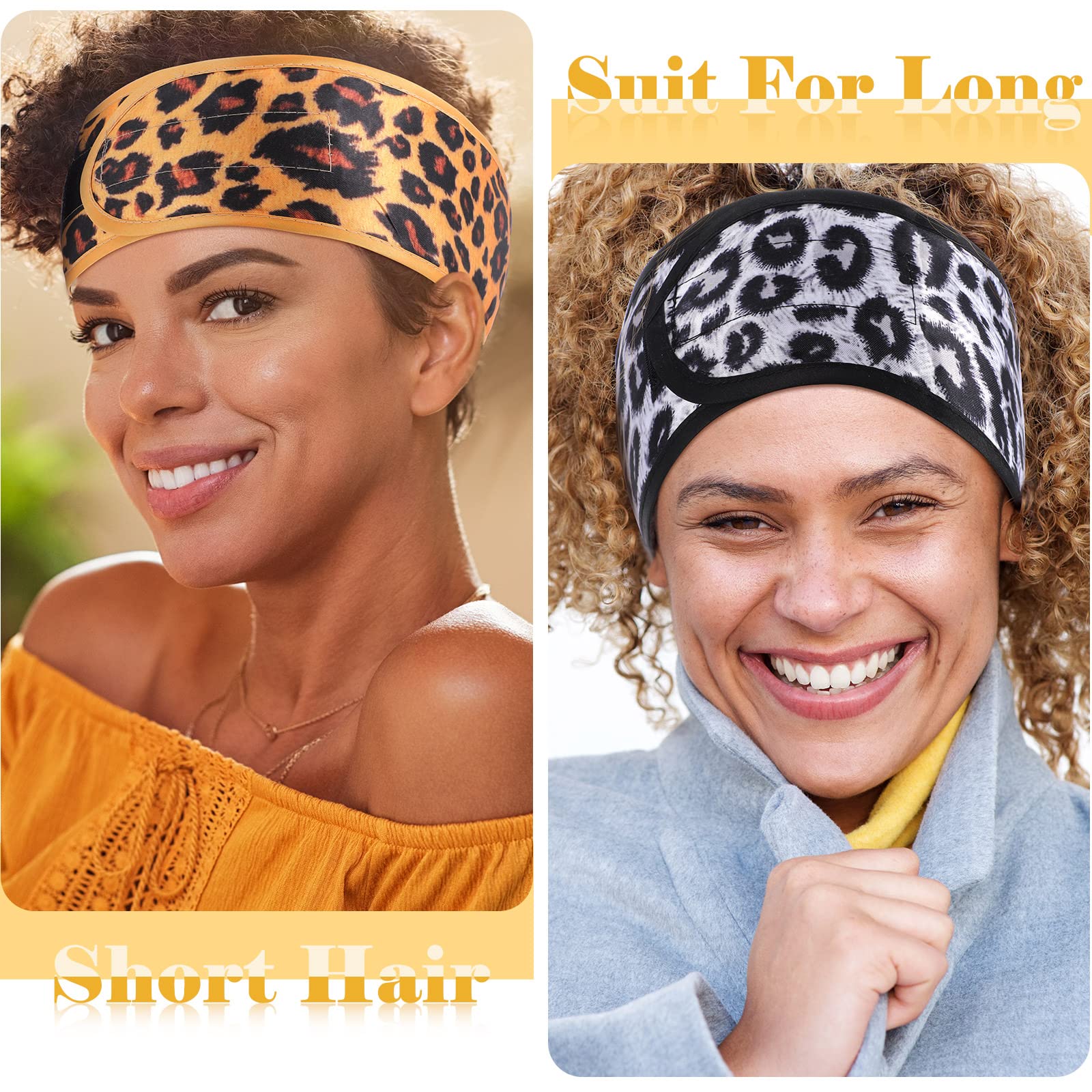Eurzom 4 Pieces Satin Hair Wrap Scarf Satin Headband For Black Women'S Hair Adjustable Silk Hair Wraps For Sleeping Nonslip Stri