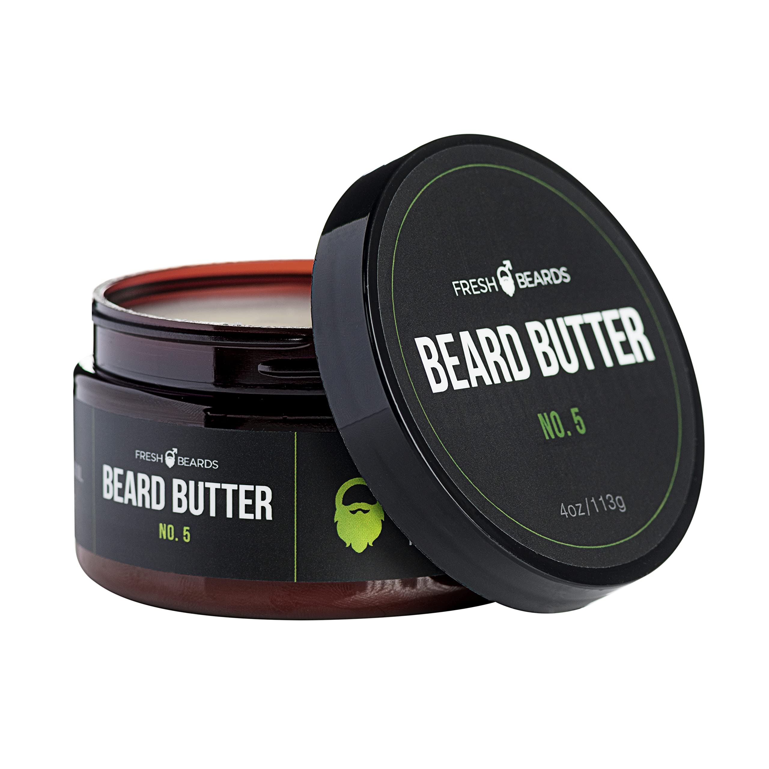 Fresh Beards No. 5 Beard Butter - Tea Tree Oil, Fresh Cut Lemons An Citrus Fragrance - Scented Mens Beard And Mustache Condition