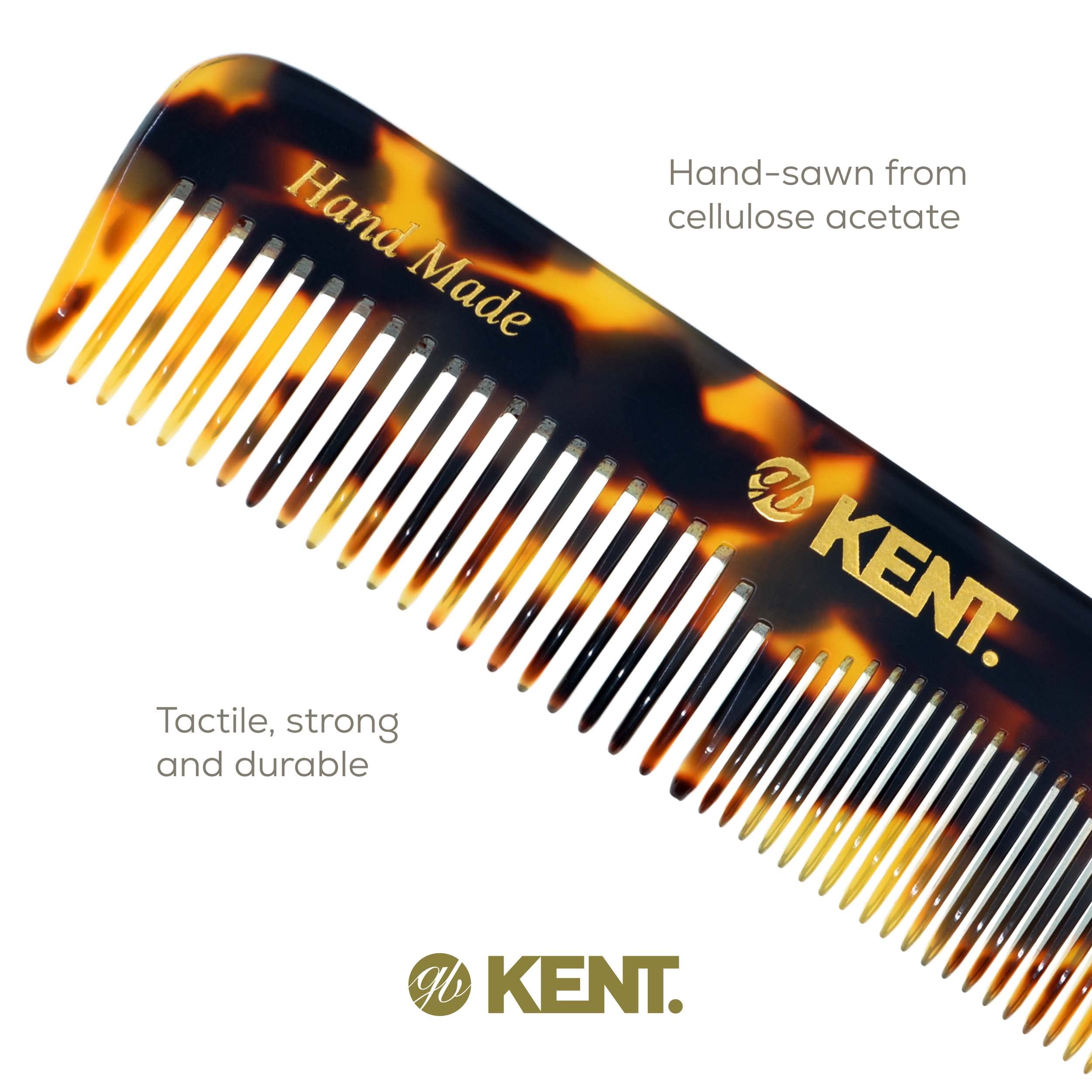 Kent Ot Ty 4.5'' Fine Tooth Comb And Wide Tooth Comb Pocket Comb - Handmade Hair Comb For Men For Hair Combs, Beard Comb And Mus
