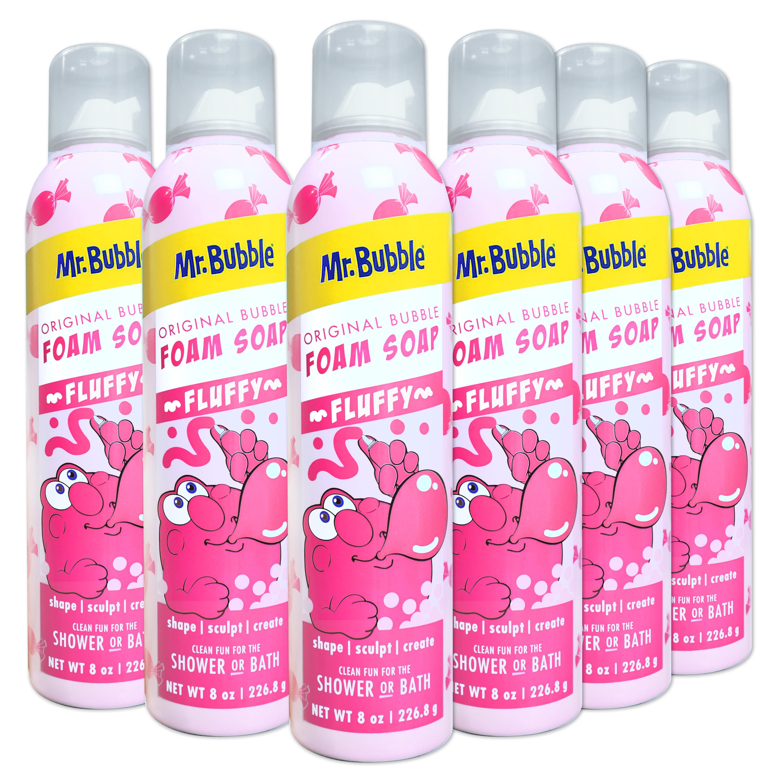 Mr. Bubble Original Foam Soap, Bubblegum Scent, 8 OZ, pack of 6