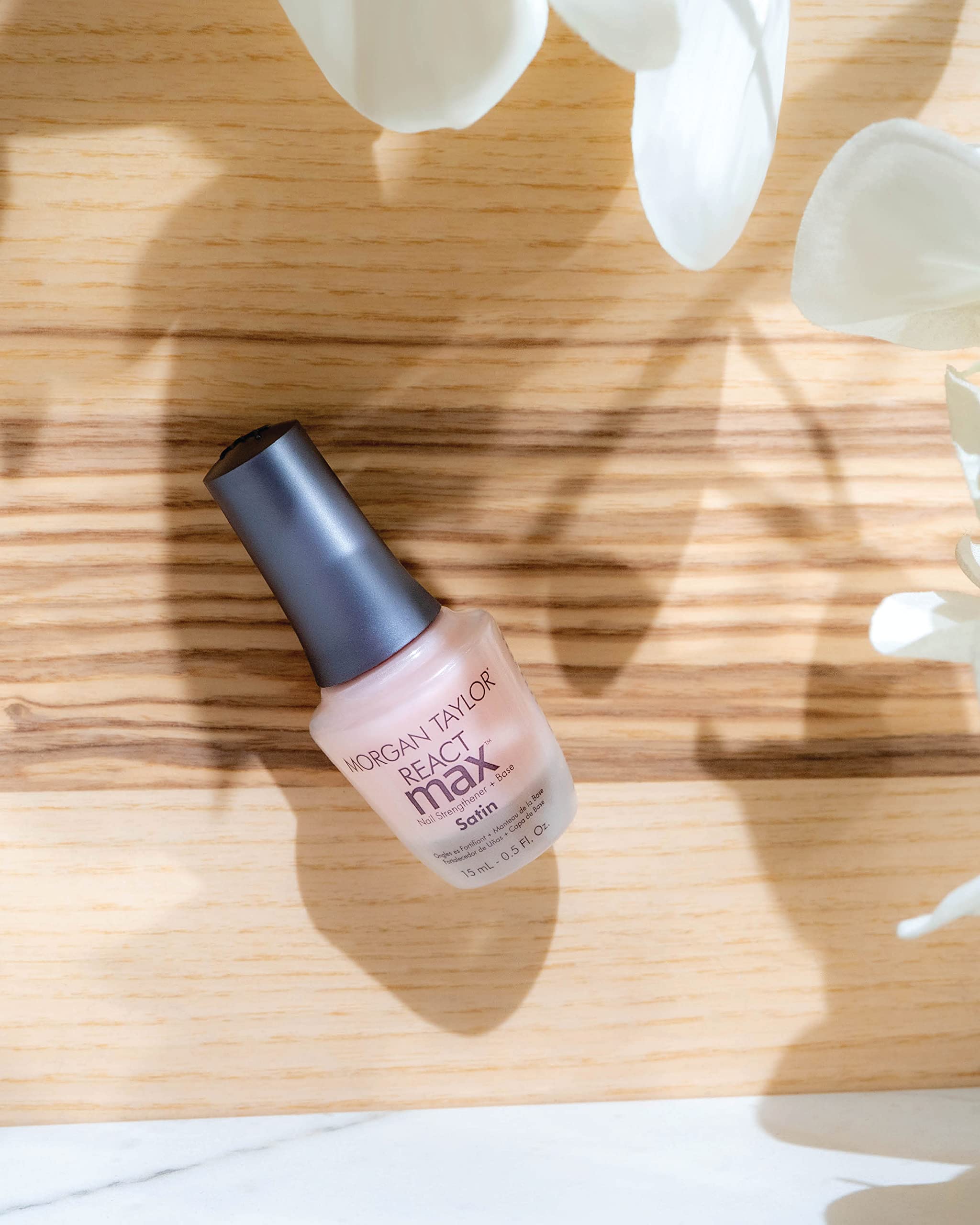 Morgan Taylor REACTmax Nail Strengthener & Extended Wear Base Coat - 2-in-1 Formula, Formaldehyde-Free, Strengthens, Nourishes &