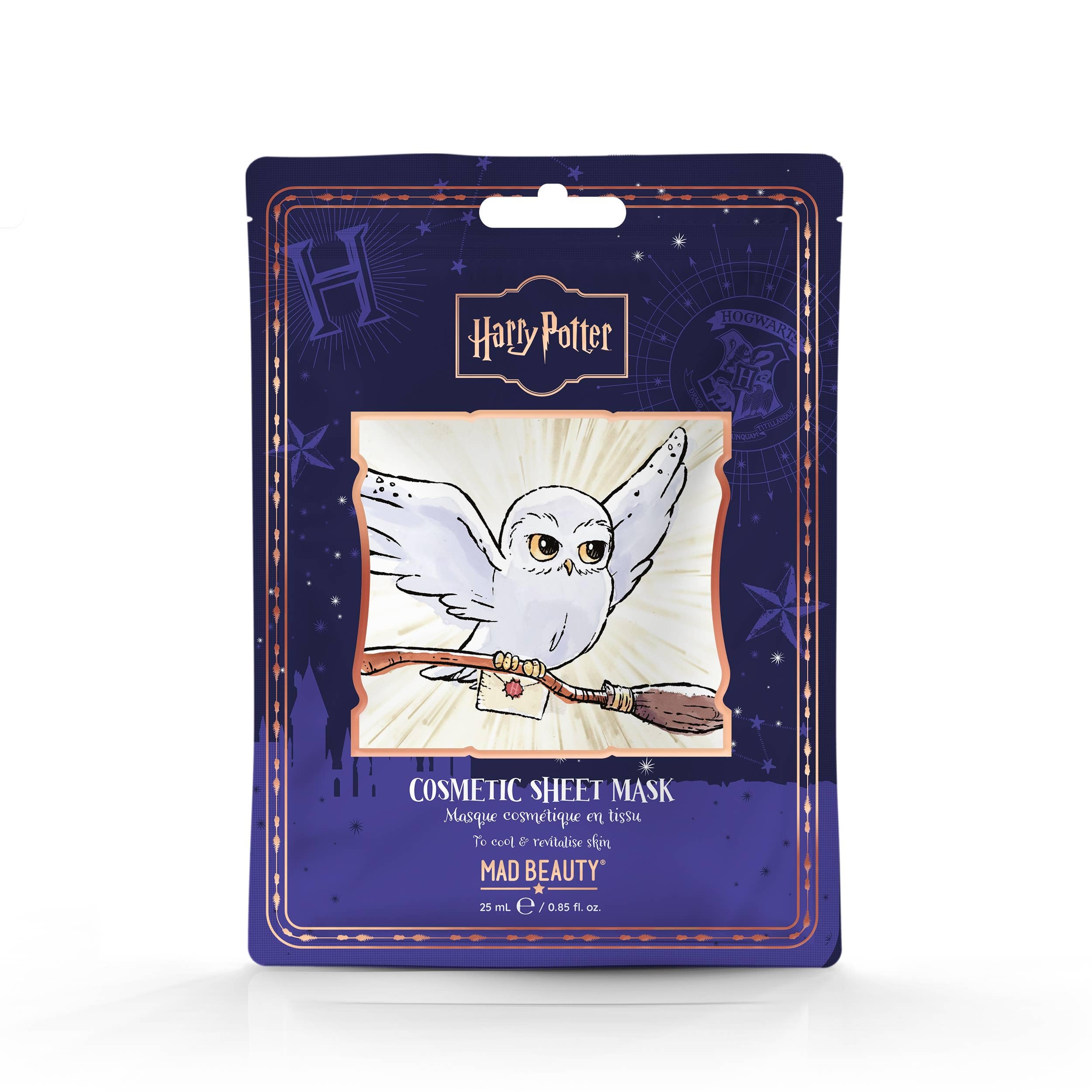 Harry Potter Cosmetic Sheet Mask  Hedwig | Official Wizarding World Licensed Skincare | Hydrating Face Sheet | Collectible Beau