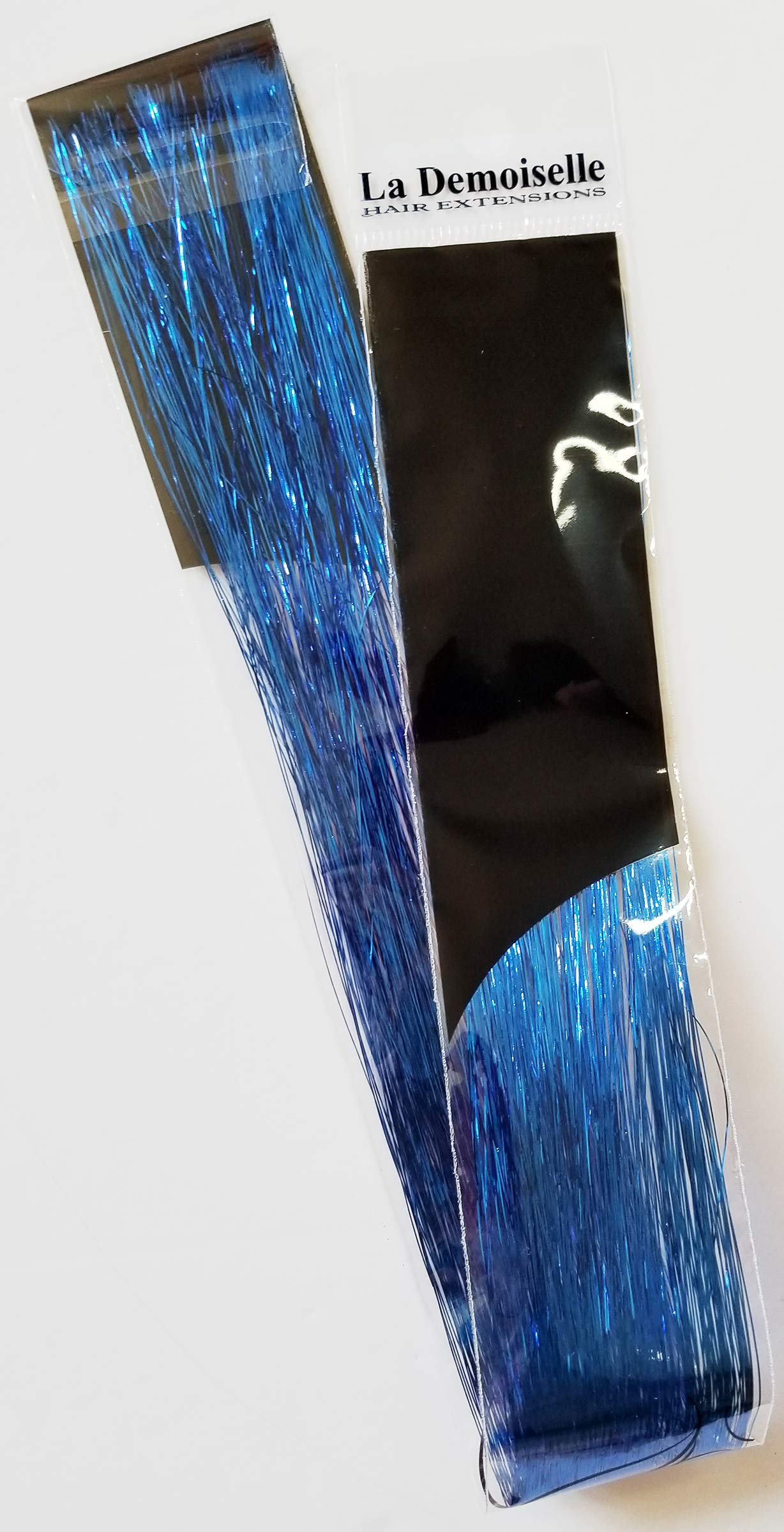 40'' Hair Tinsel 100 Strands (Shiny Sky Blue)