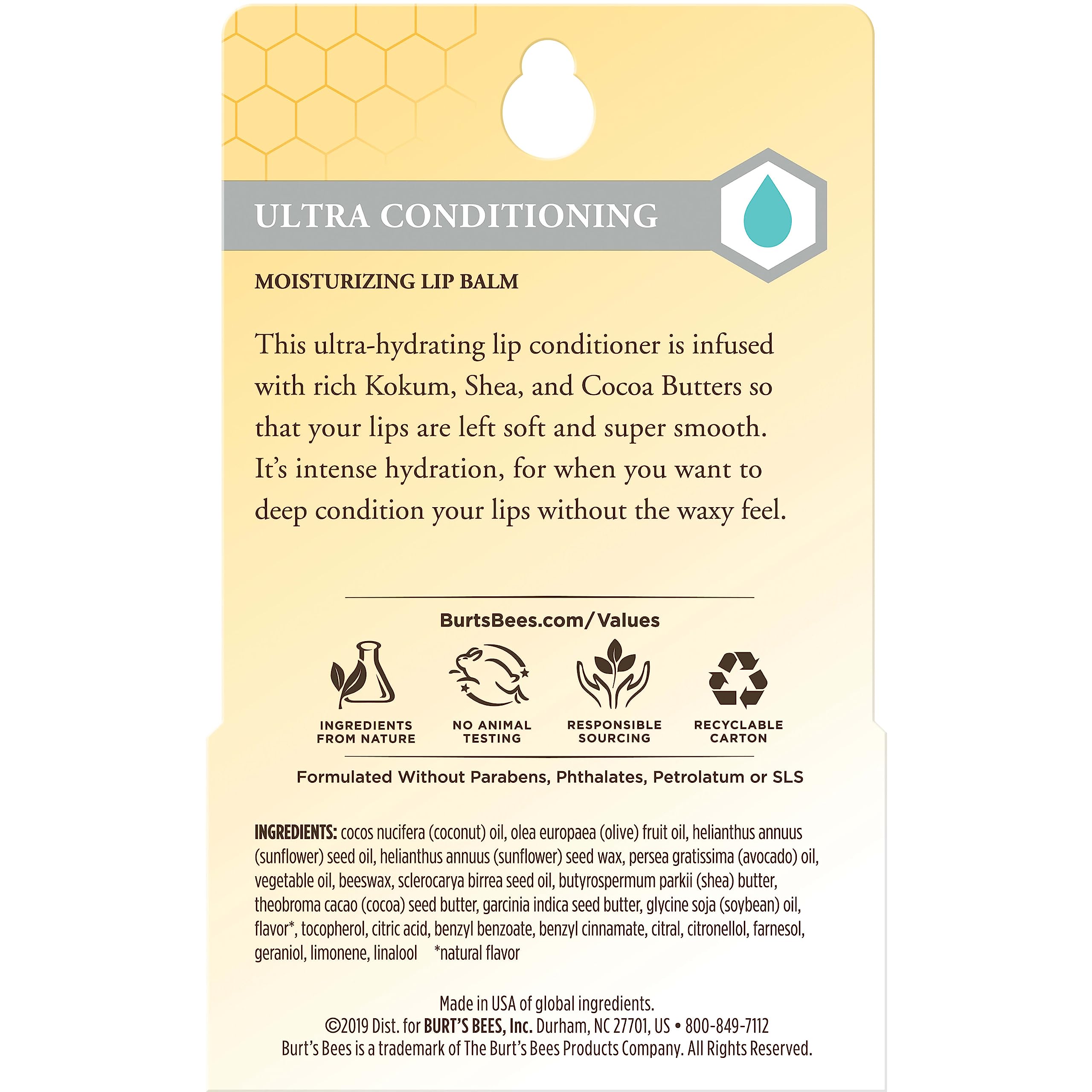 Ultra Conditioning Lip Balm Twin Pack By Burt'S Bees For Unisex - 2 X 0.15 Oz Lip Balm