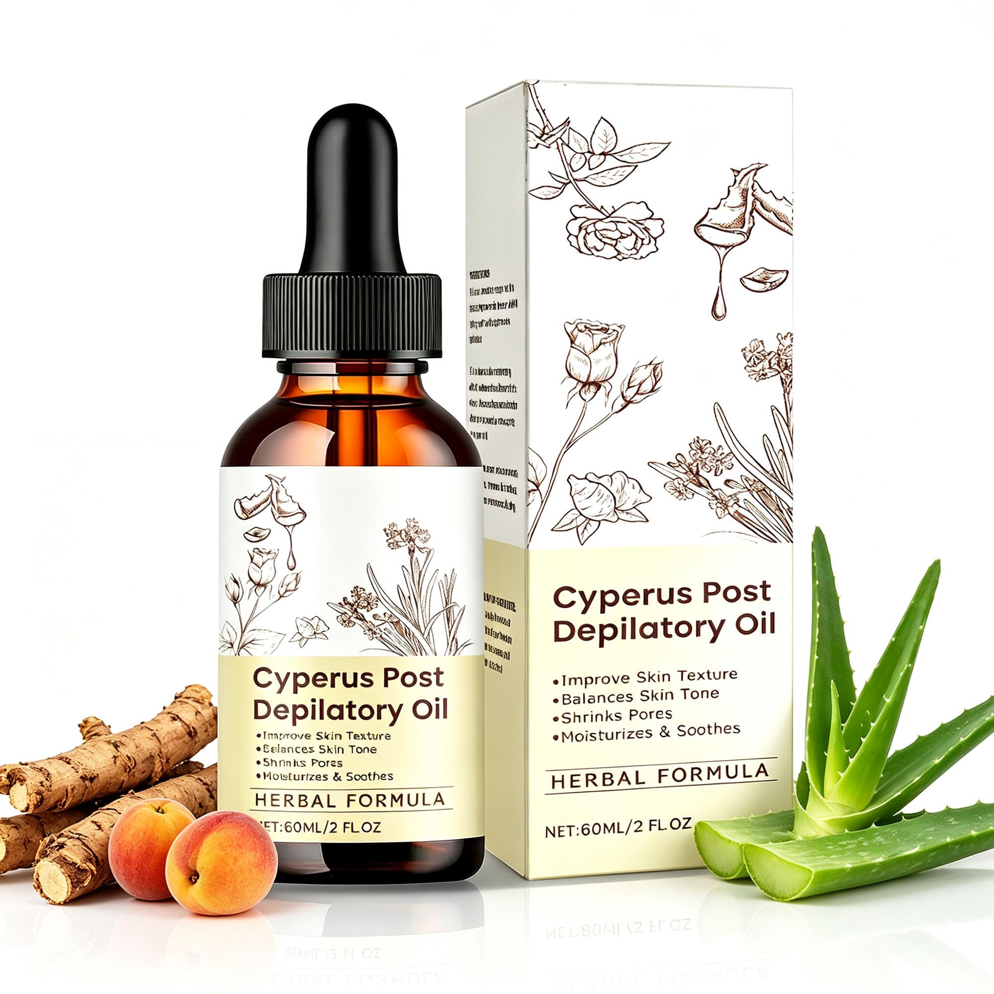 MildMane Post Hair Removal Oil with Cyperus Rotundus & Jojoba Oil, Soothing After Wax & Shave Body Oil, Hydrating Skin Care for 