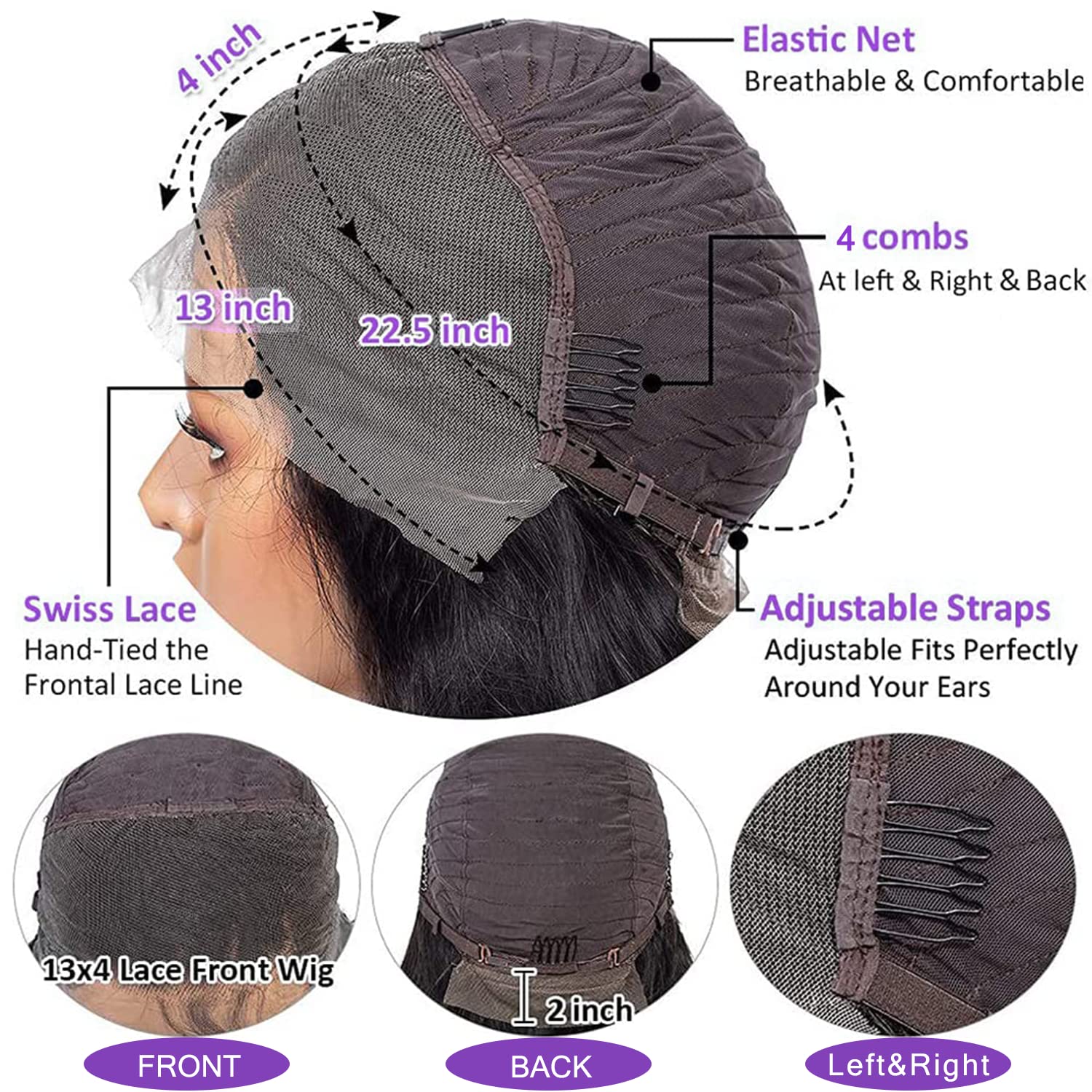 Miss GAGA Body Wave Lace Front Wigs Human Hair for Black Women 13x4 Lace Frontal wigs HD Transparent Lace Front Wigs Human Hair