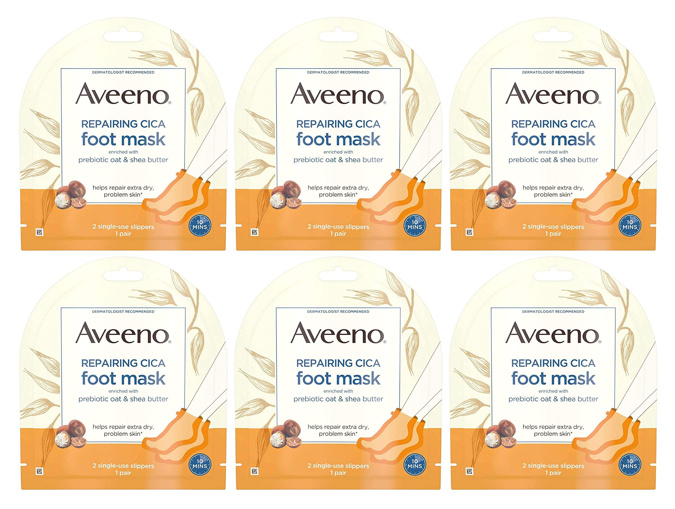 Aveeno Repairing Cica Foot Mask 3-Pack