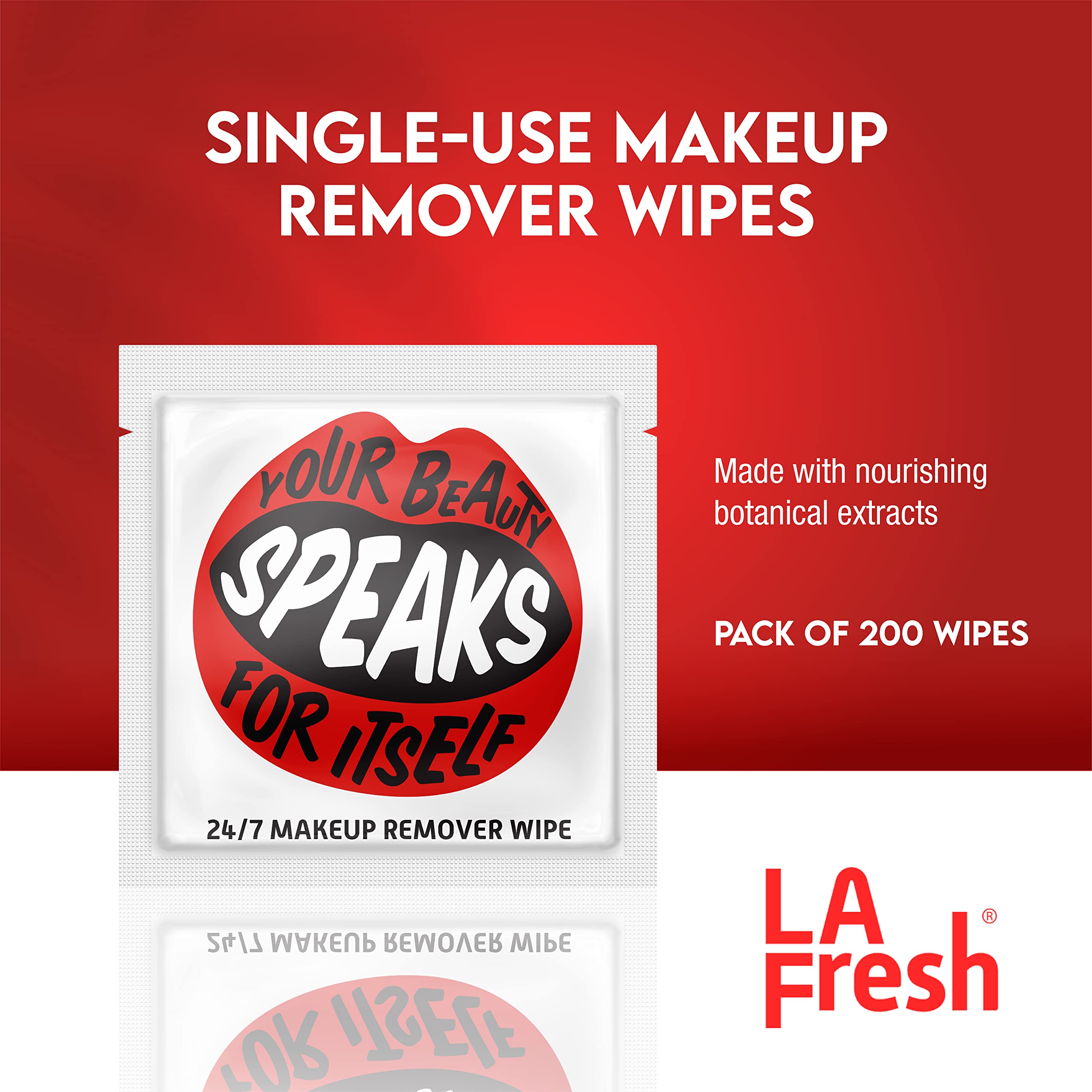 La Fresh 24/7 Makeup Remover Wipes, Easily Remove Waterproof Makeup And Moisturizing, Pack Of 200 Individually Wrapped Wet Wipes