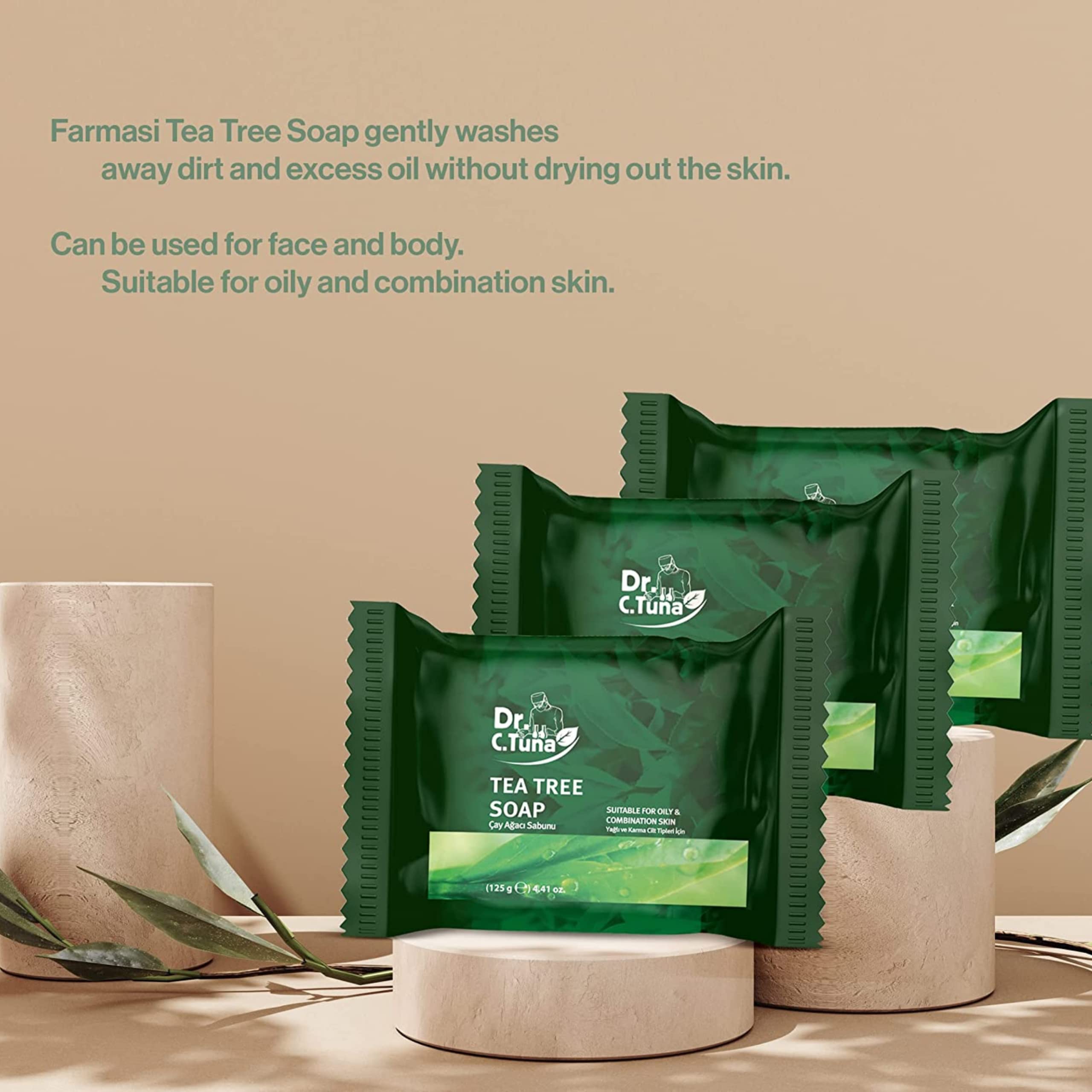 FARMASi Dr. C. Tuna Tea Tree Soap, 125 g