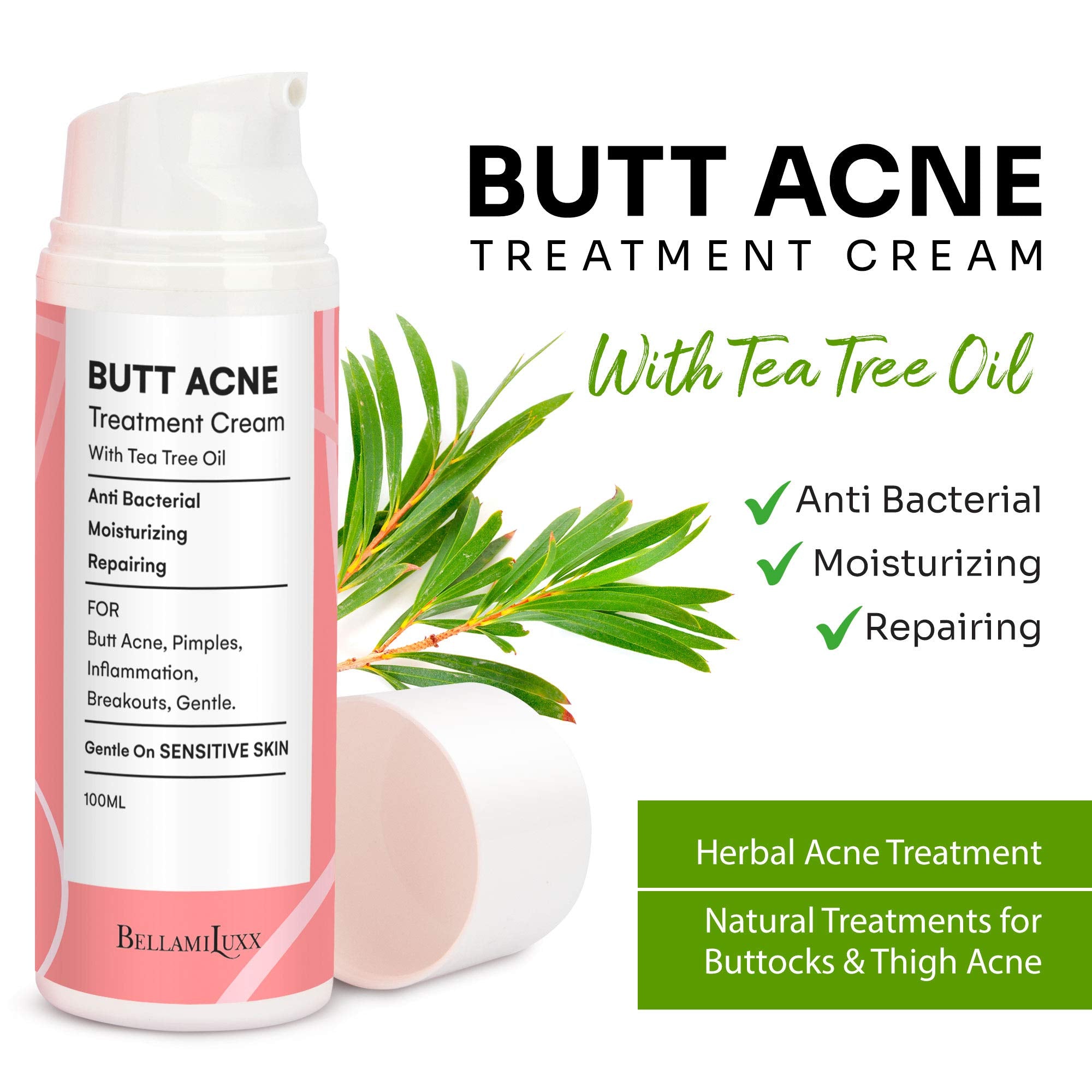 BellamiLuxx Butt Acne clearing Lotion, Pure Plants Extracts for Reduce Acne and Pimples, Balance Skin MoistureSebum, Keep Buttoc