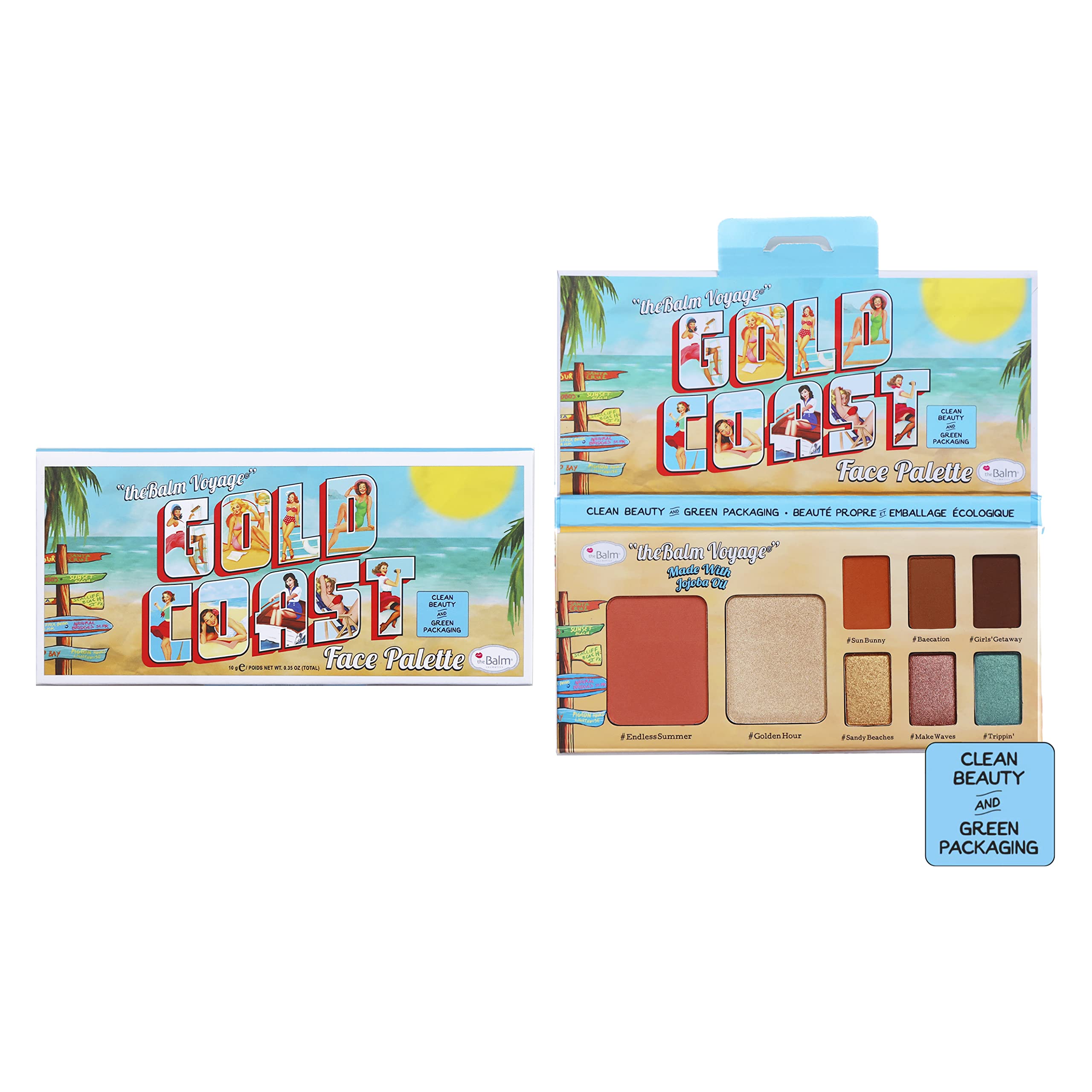 Voyage Gold Coast Face Palette By The Balm For Women - 0.35 Oz Makeup