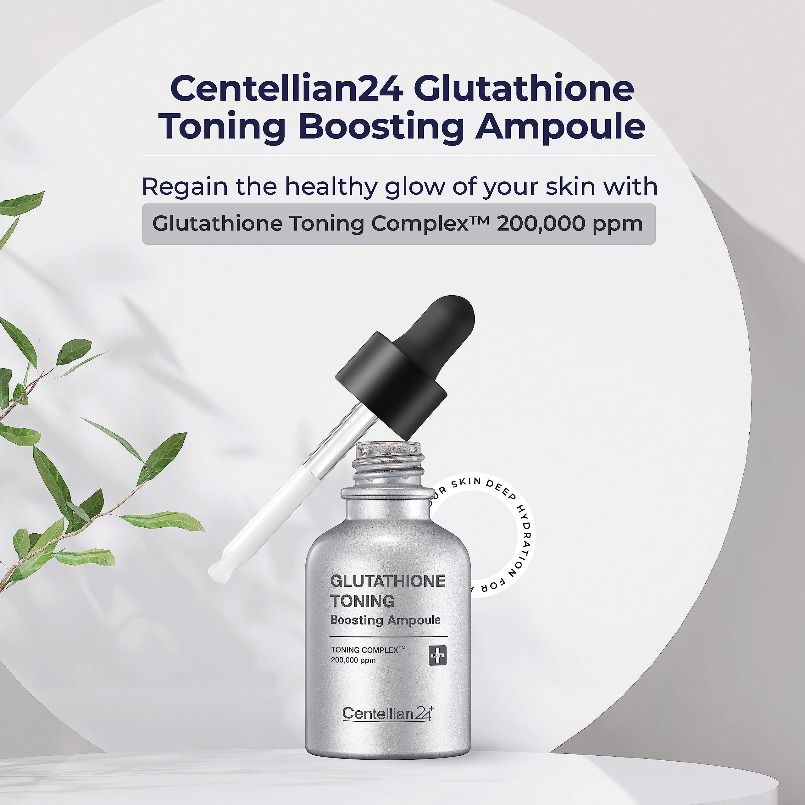 Centellian 24 Glutathione Toning Boosting Ampoule - Illuminated & Even Skin Tone. Glutathione Complex 200,000 Ppm, Niacinamide &