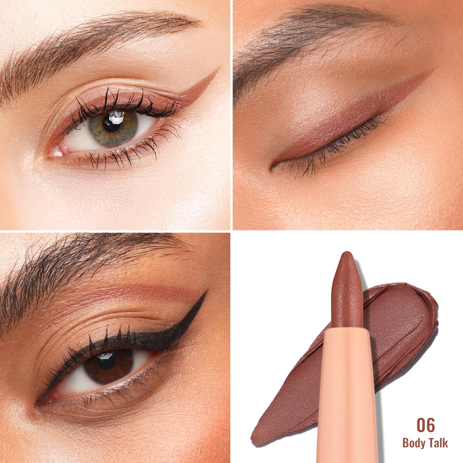 Oulac Brown Eyeliner Pencil, Waterproof Retractable Eye Liners Pen, Smooth And Creamy Eye Makeup For Precision Application Vegan