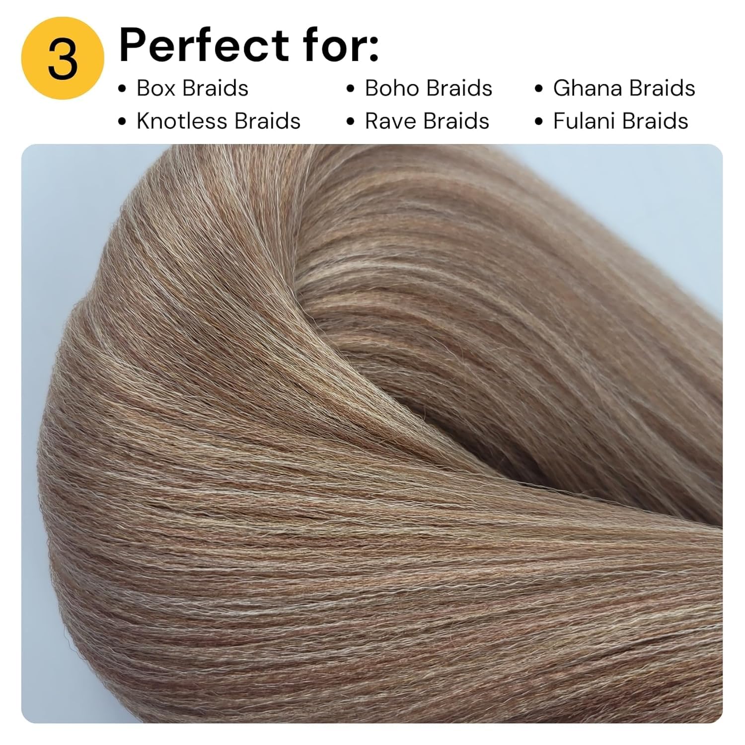 Dark Ash Brown Braiding Hair Pre stretched for Knotless Braids Synthetic Mixed Feed in Braids Hair for Braiding