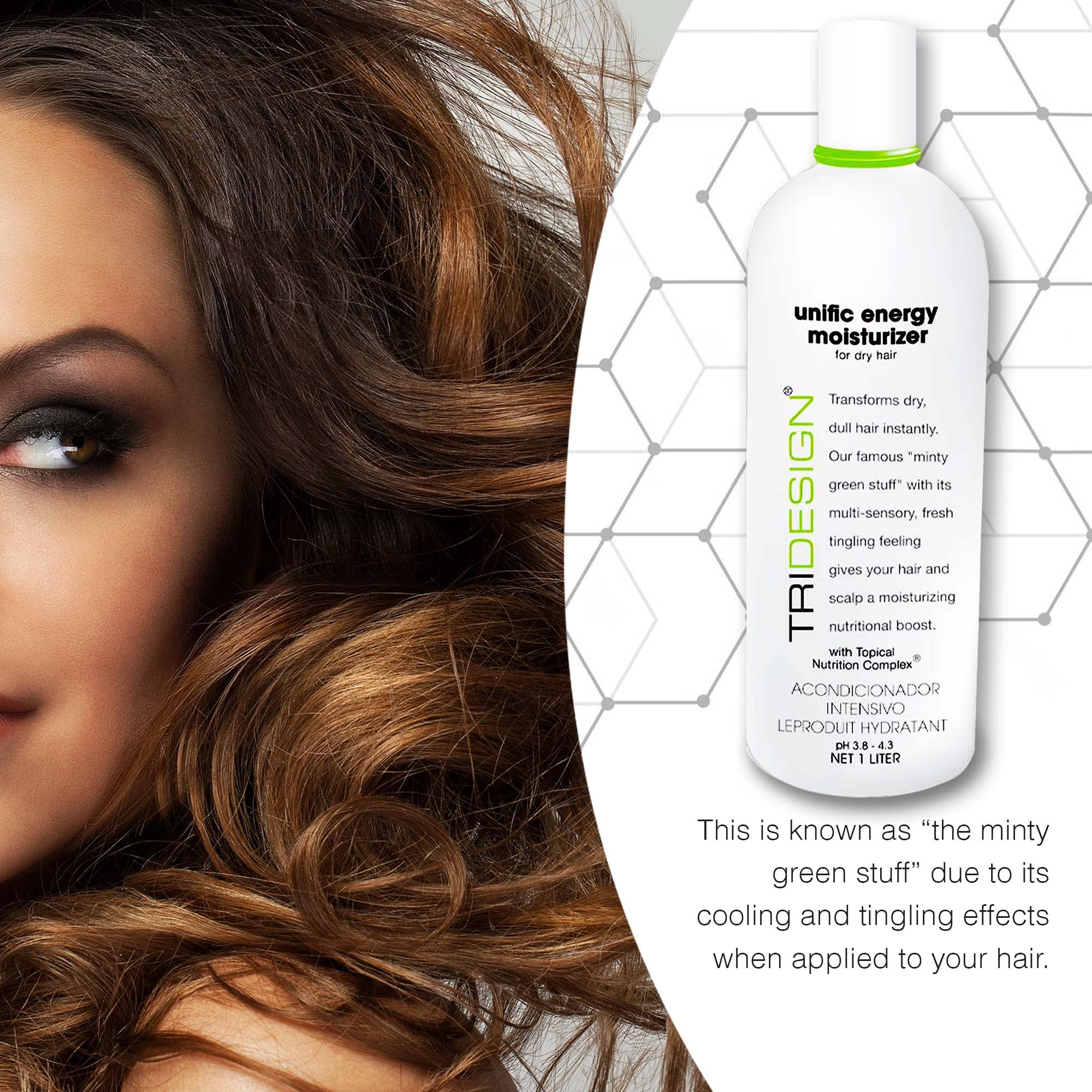 Tri Design Unific Energy Moisturizer - Deep Hair Conditioner For Dry Damaged Hair - Moisturizing Conditioner For Curly, Frizzy,