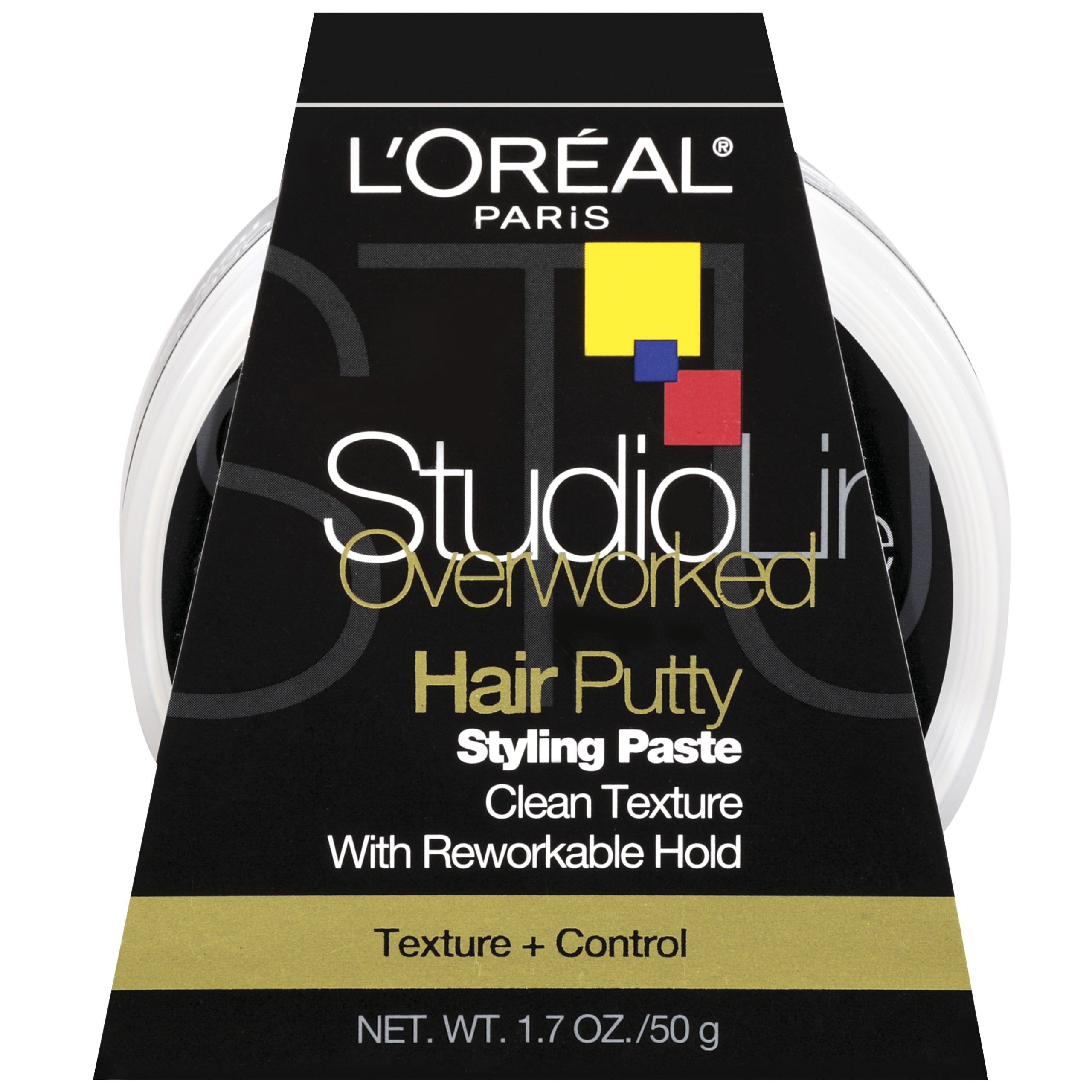 L'Or  al Paris Studio Line Overworked Hair Putty, 1.7 oz.