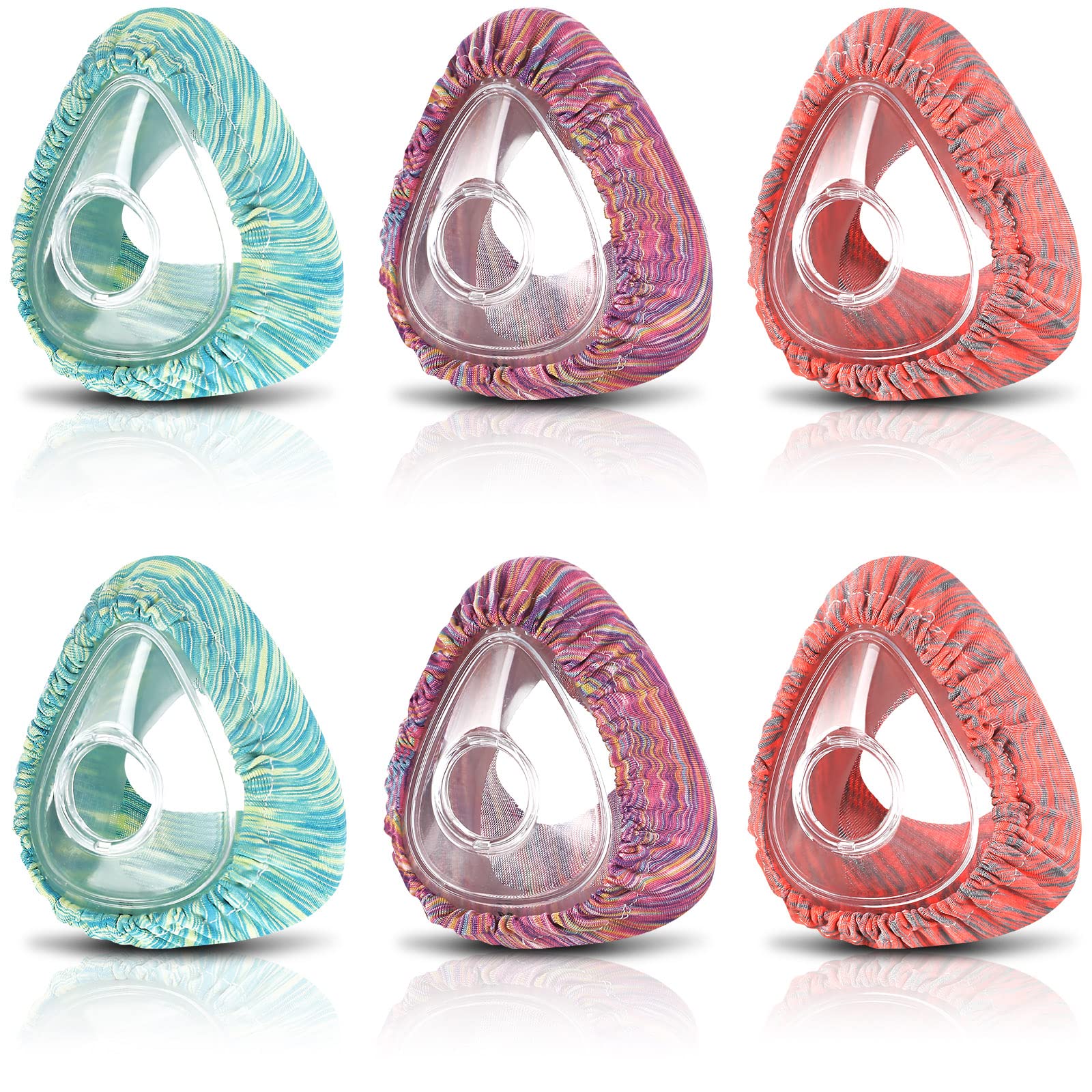 Tudomro 6 Packs Mask Liners for Full Face Cover Cushions Reusable Soft Mask Reduce Facial Redness Apnea(Mixed Color)