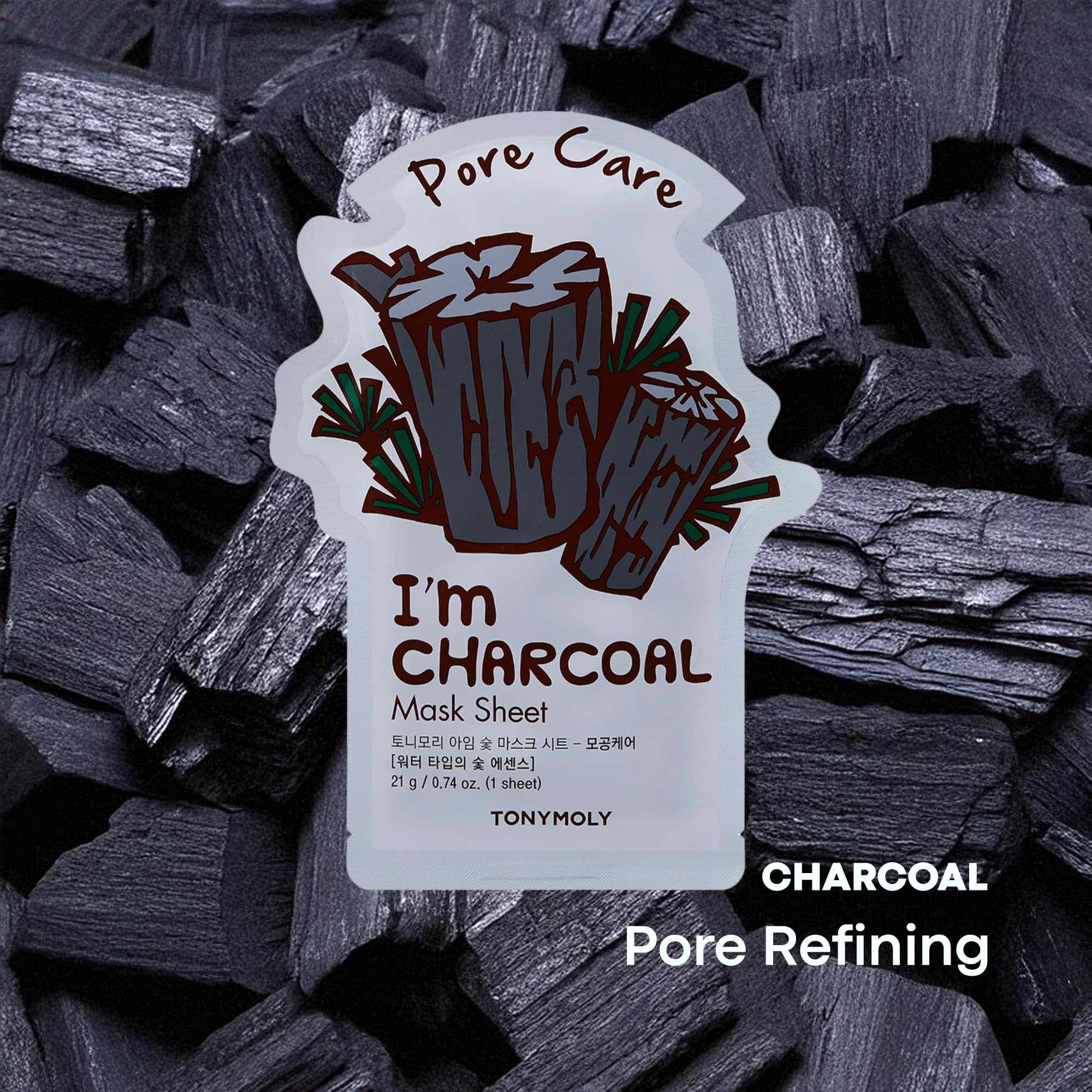 Tonymoly I'M Real Charcoal Pore Care Mask Sheet, Pack Of 1