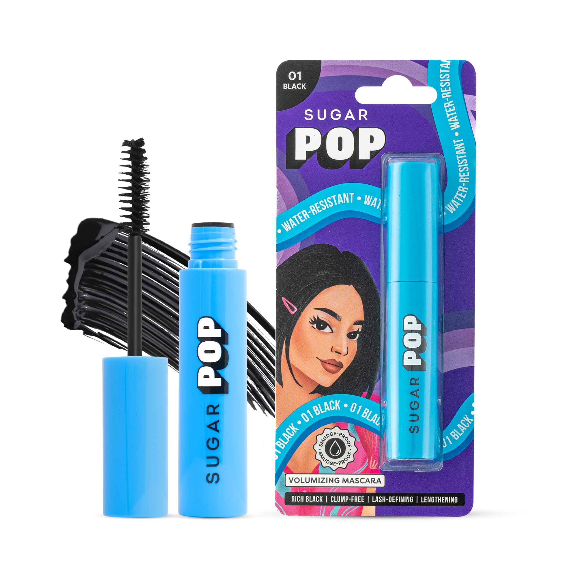 Sugar Pop Volumizing Mascara | Lash Defining | SmudgeProof | WaterResistant | 9Ml  01 Black