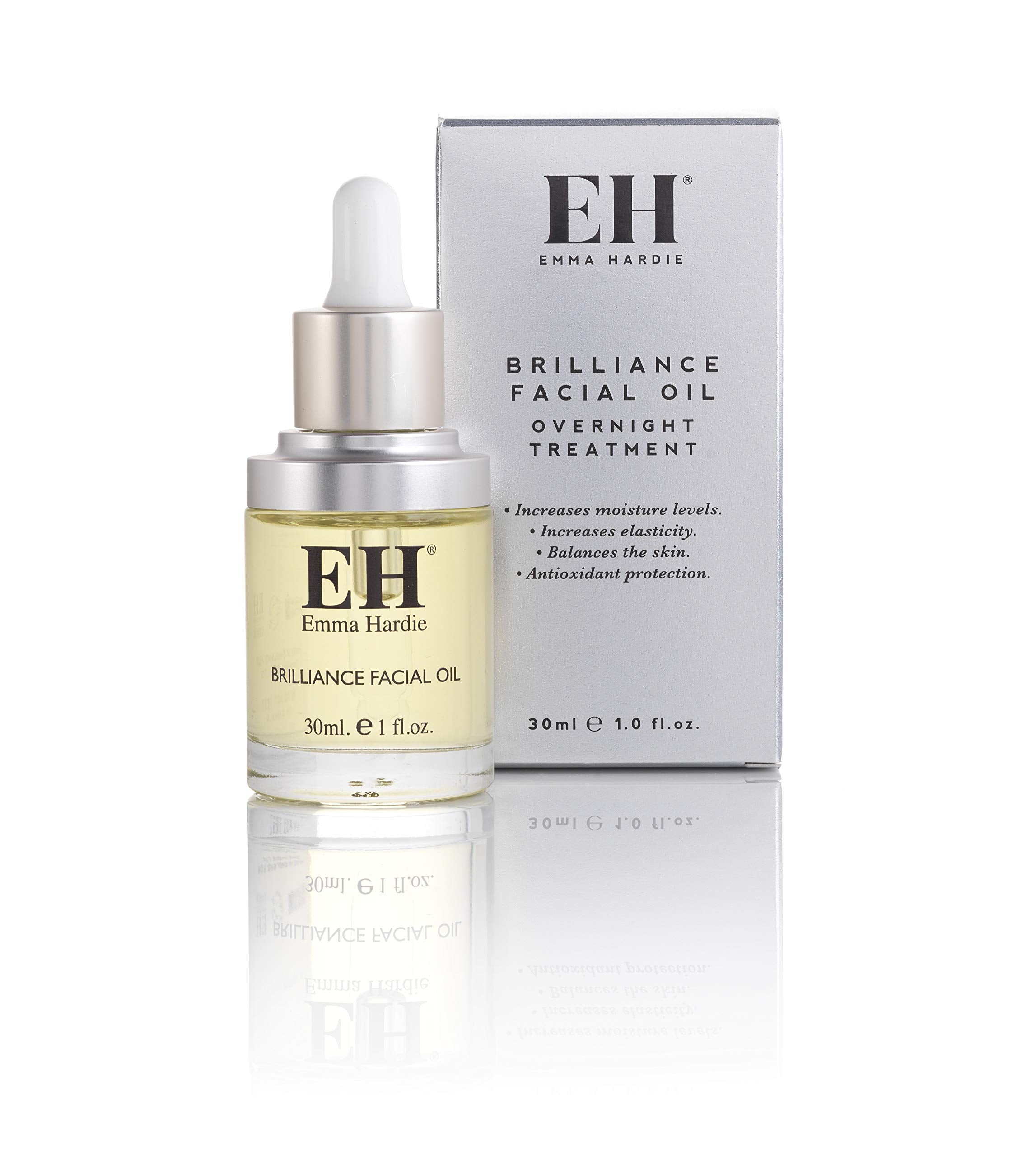 Emma Hardie Brilliance Facial Oil, Lightweight Face Oil with Sweet Almond Oil, Grapeseed Oil, and Sunflower Oil, Anti Aging and 