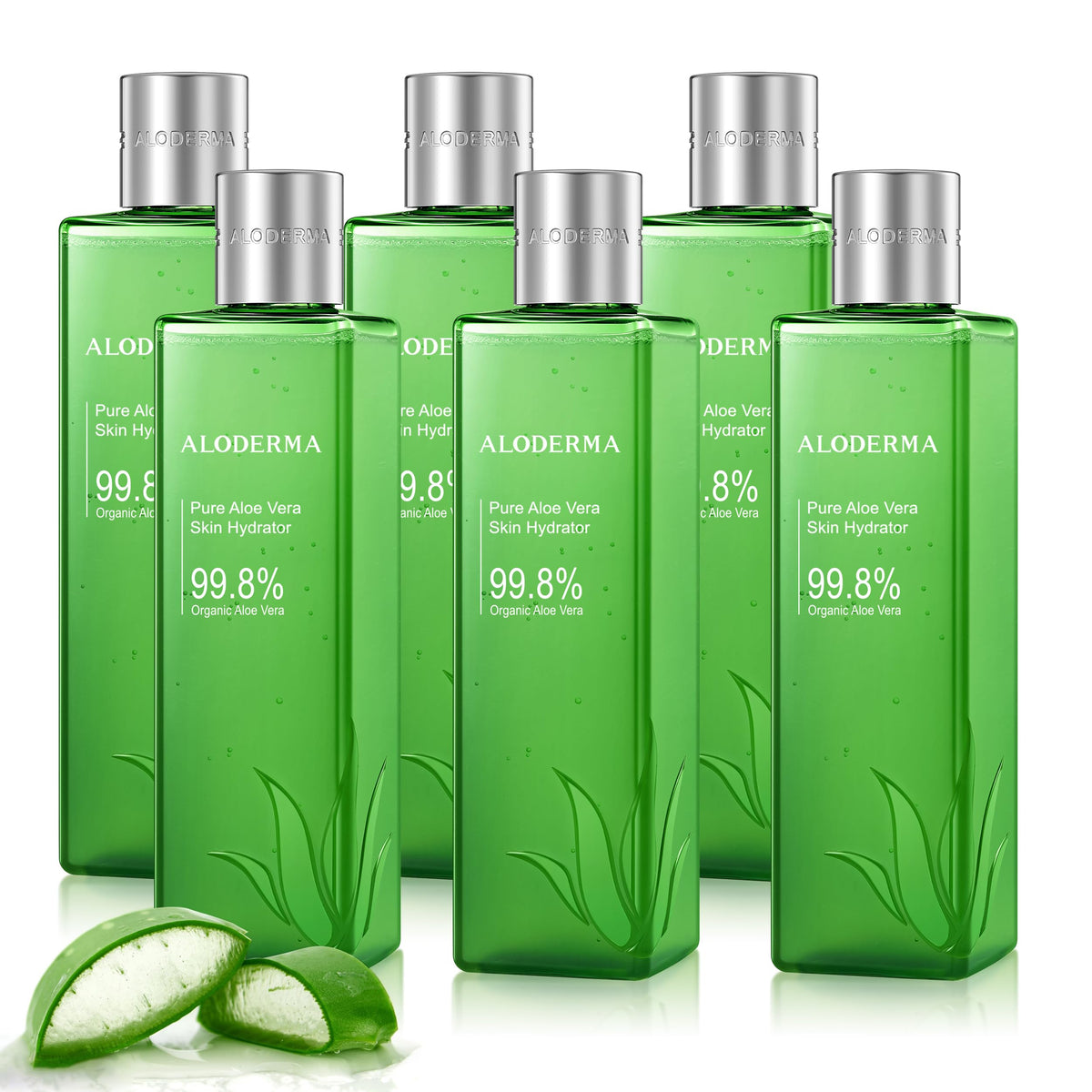 Aloderma 99.8% Organic Aloe Vera Face Hydrator Made within 12 Hours of Harvest - Moisturizing & Hydrating Facial Toner for Oily 