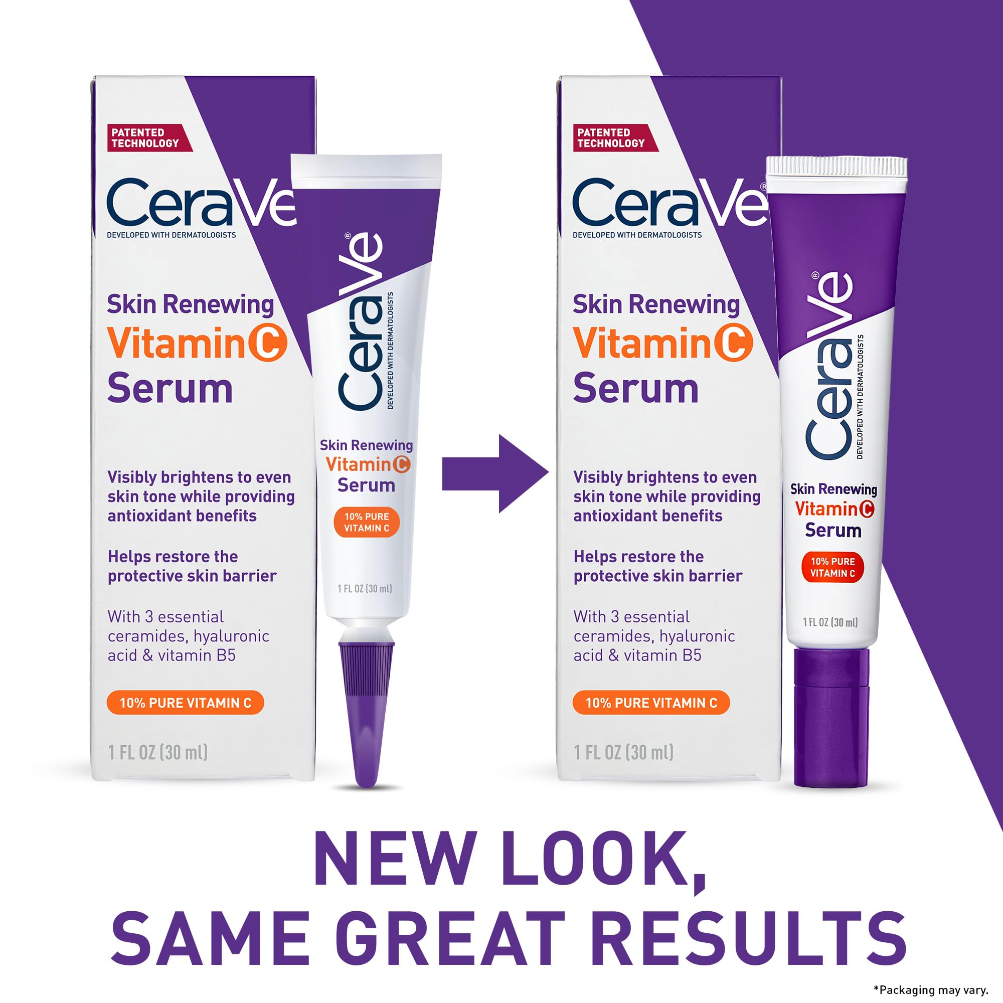 ceraVe Vitamin c Serum with Hyaluronic Acid  Skin Brightening Serum for Face with 10% Pure Vitamin c  Fragrance Free  1 Fl Oz