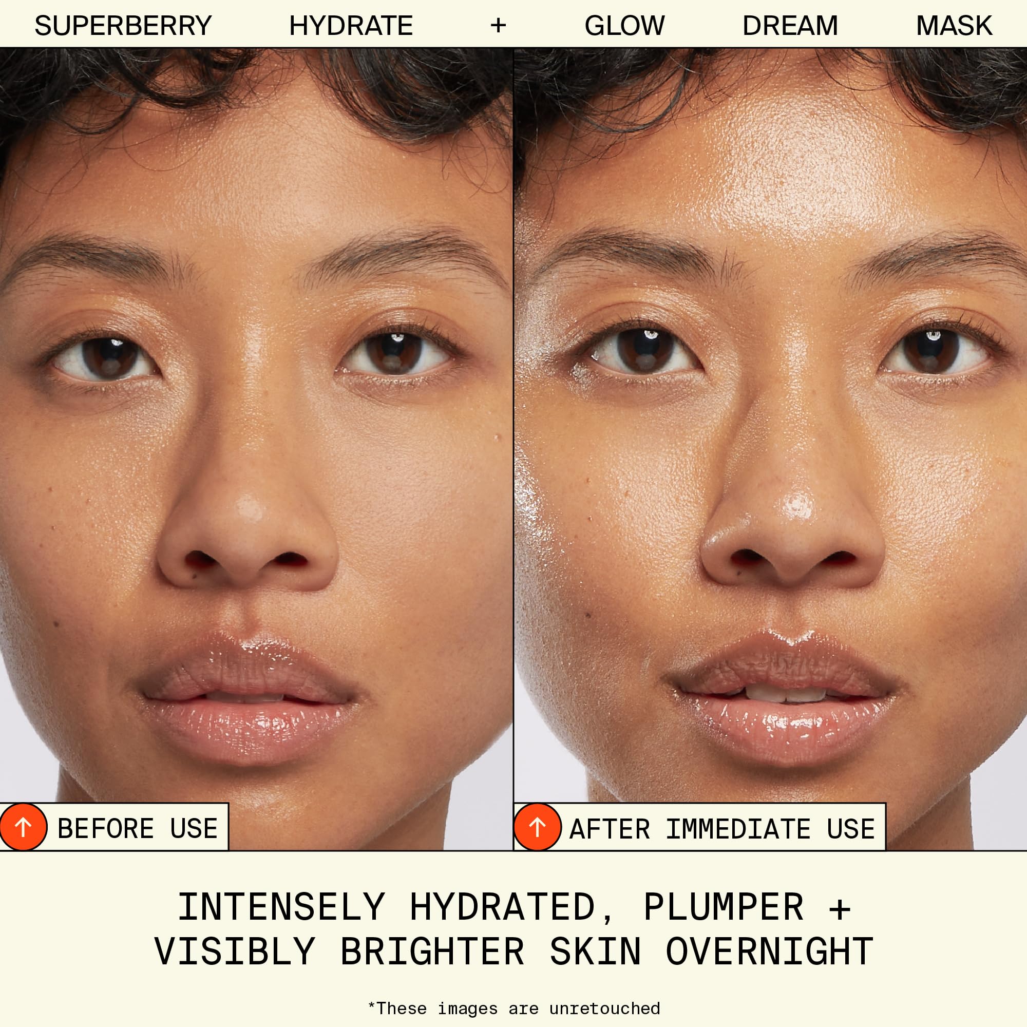 Youth To The People Superberry Glow Dream Mask - Brightening Overnight Face Mask + Hyaluronic Acid Night Moisturizer With Vitami