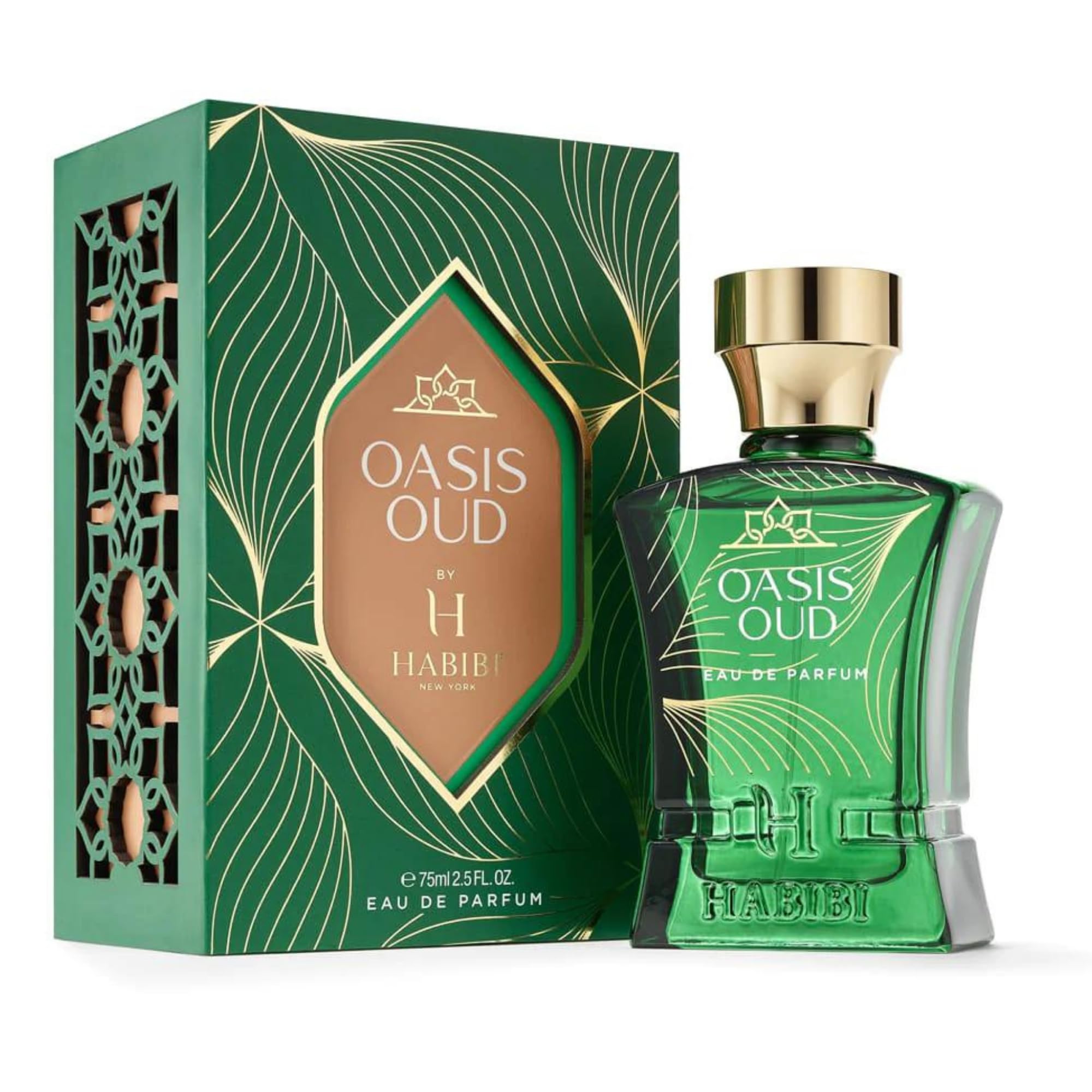 H Habibi Oasis Oud Arabian Perfume For Men & Women - Fresh, Green, Earthy Niche Men'S & Women'S Eau De Parfum -Notes Of Oud, Ton