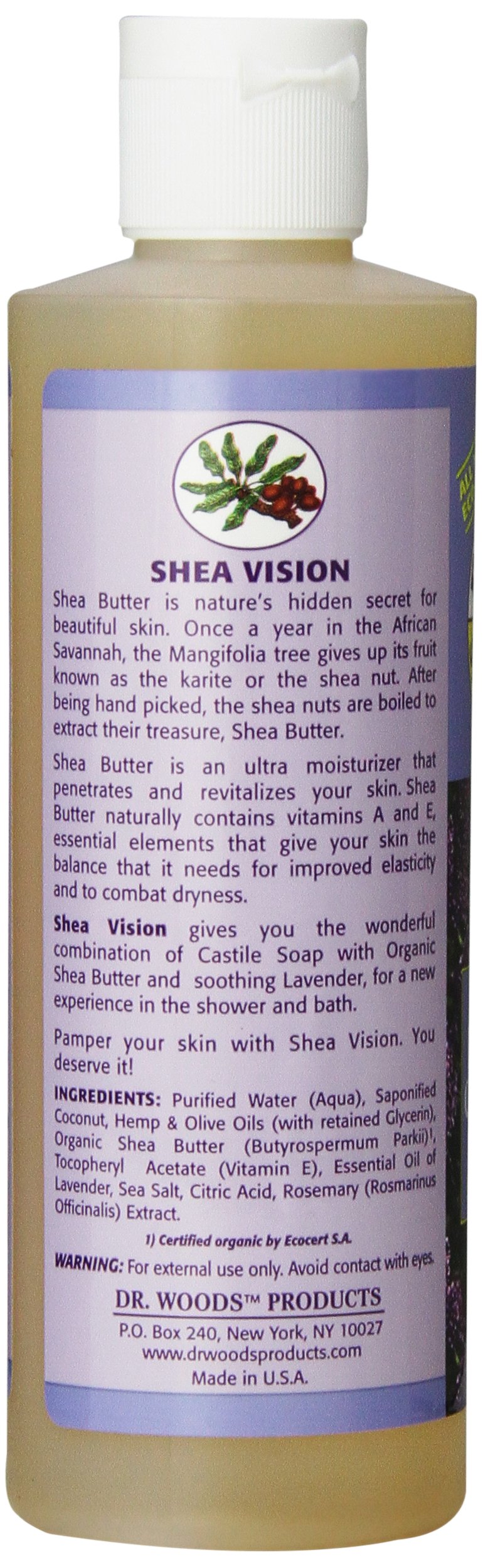 Sylvia's Hair Products Dr. Woods Castile Soaps, Lavender Soap with Shea Butter, 8-Ounce (Pack of 12)