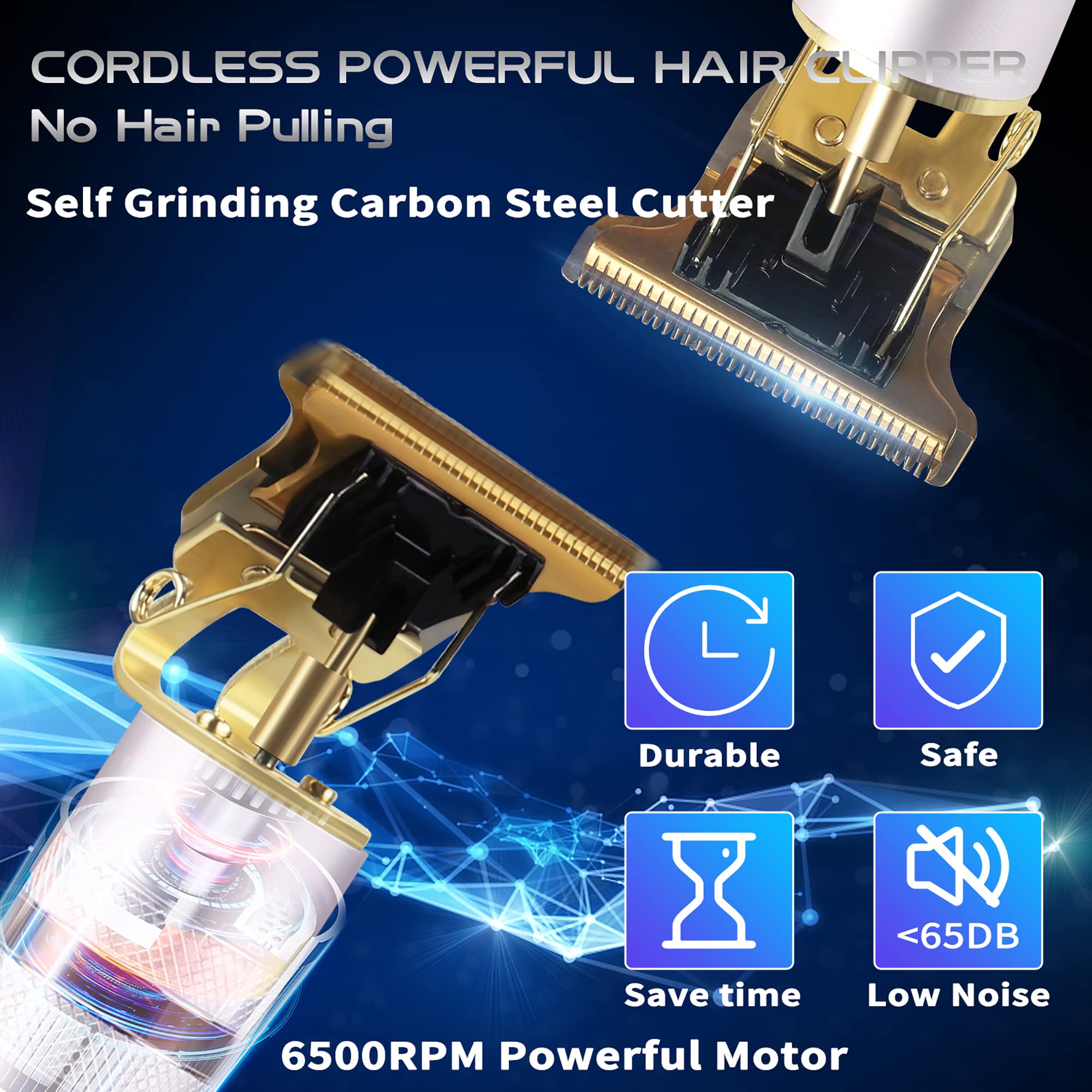 Kemei Professional Hair Clippers For Men Pro Li Grooming Beard Trimmer Shavers Close Cutting Salon Cordless Rechargeable Quiet