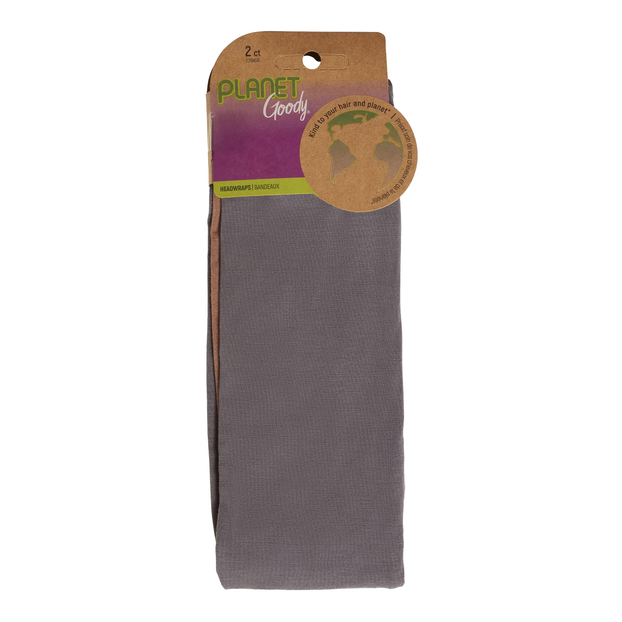 Goody Planet Goody Sustainable And Earth Friendly Organic Bamboo Fabric Headbands, Neutral Colors, Pink And Black, 2 Count