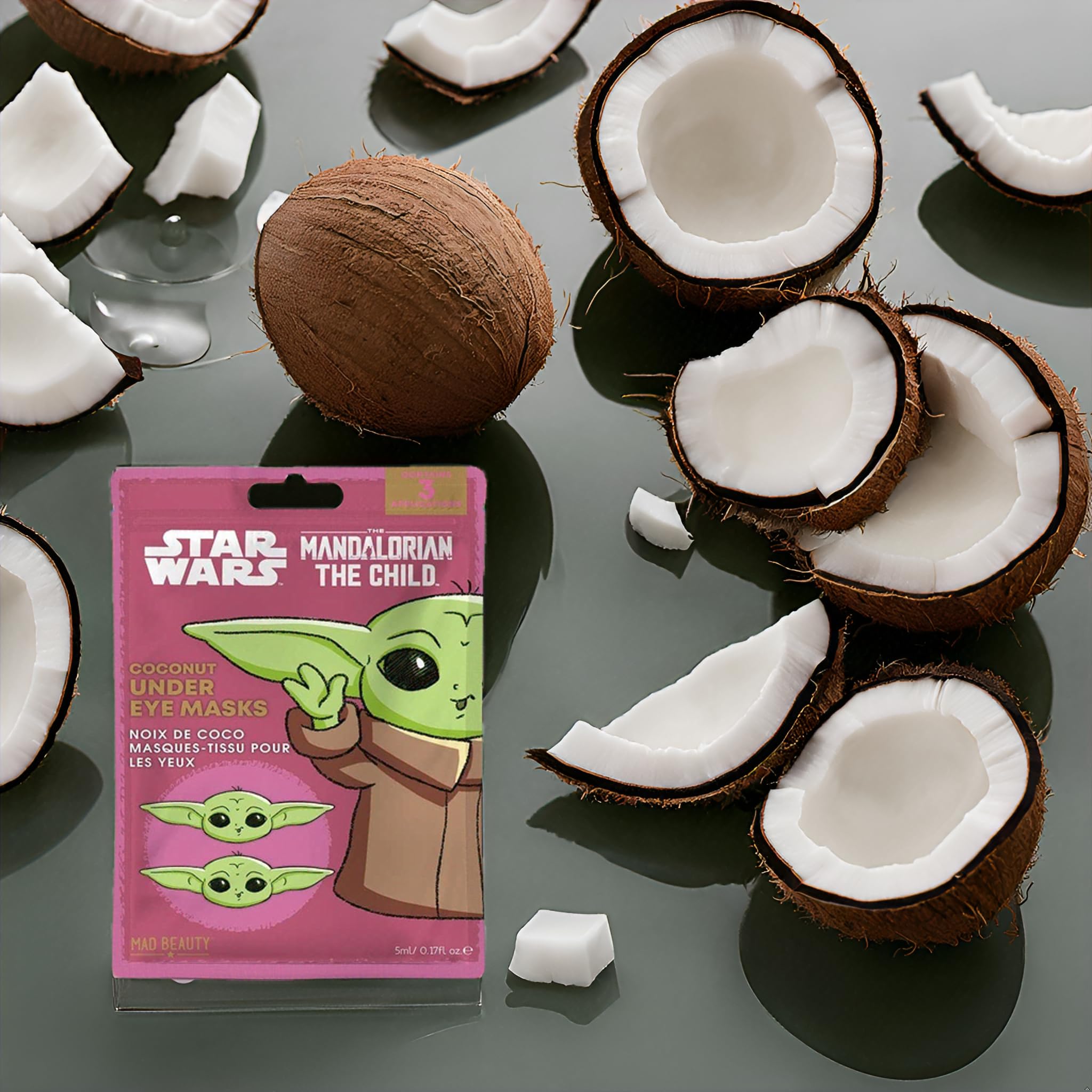 MAD Beauty Star Wars Grogu Under Eye Patches Mandalorian the Child, Baby Yoda Character Design | Aloe vera, Coconut | Dark Circl