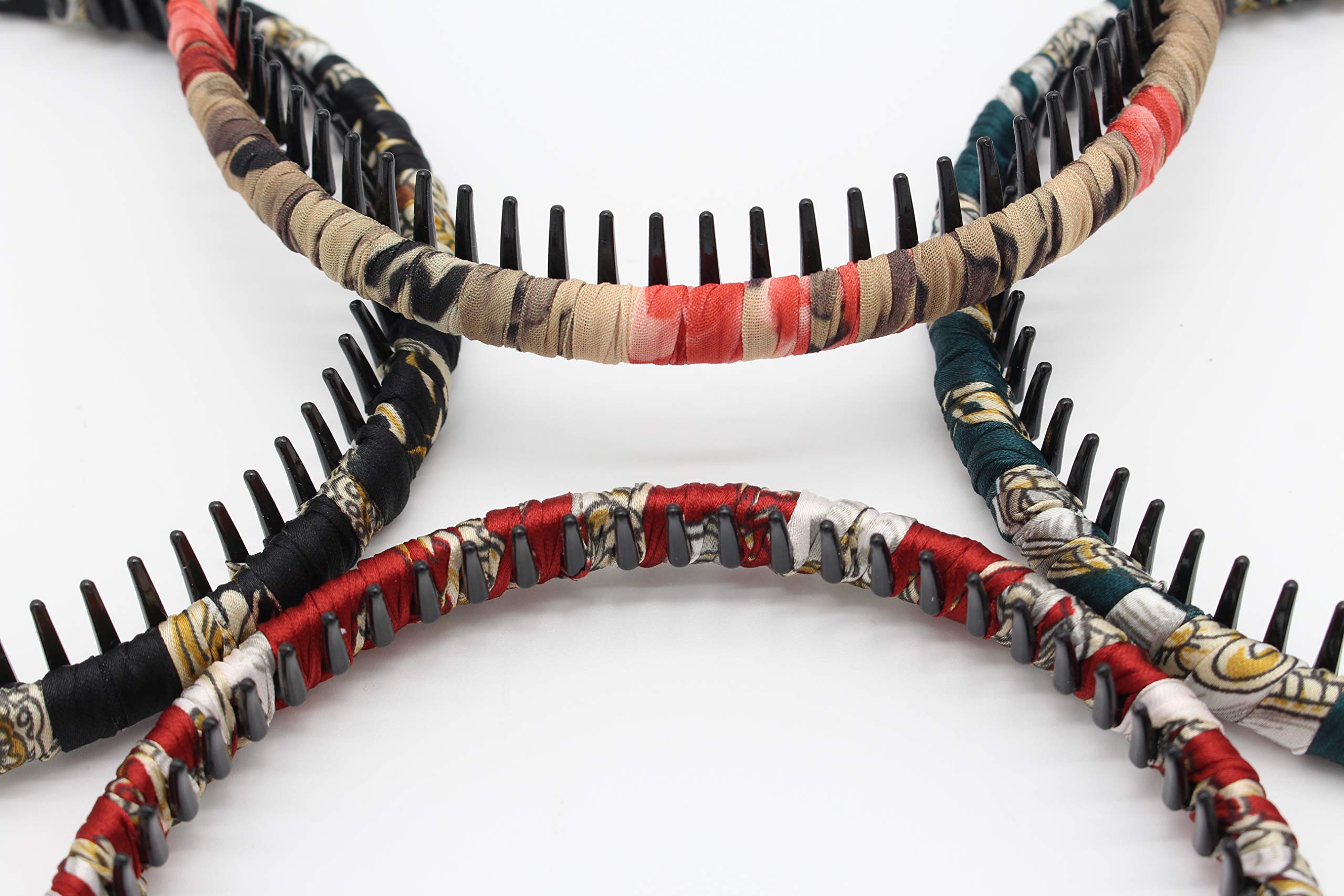 Joband Boho Hair Band Headbands For Women/Girls Teeth Comb Hair Accessories Non-Slip Hairband Resin Hair Hoop (4 Pcs)