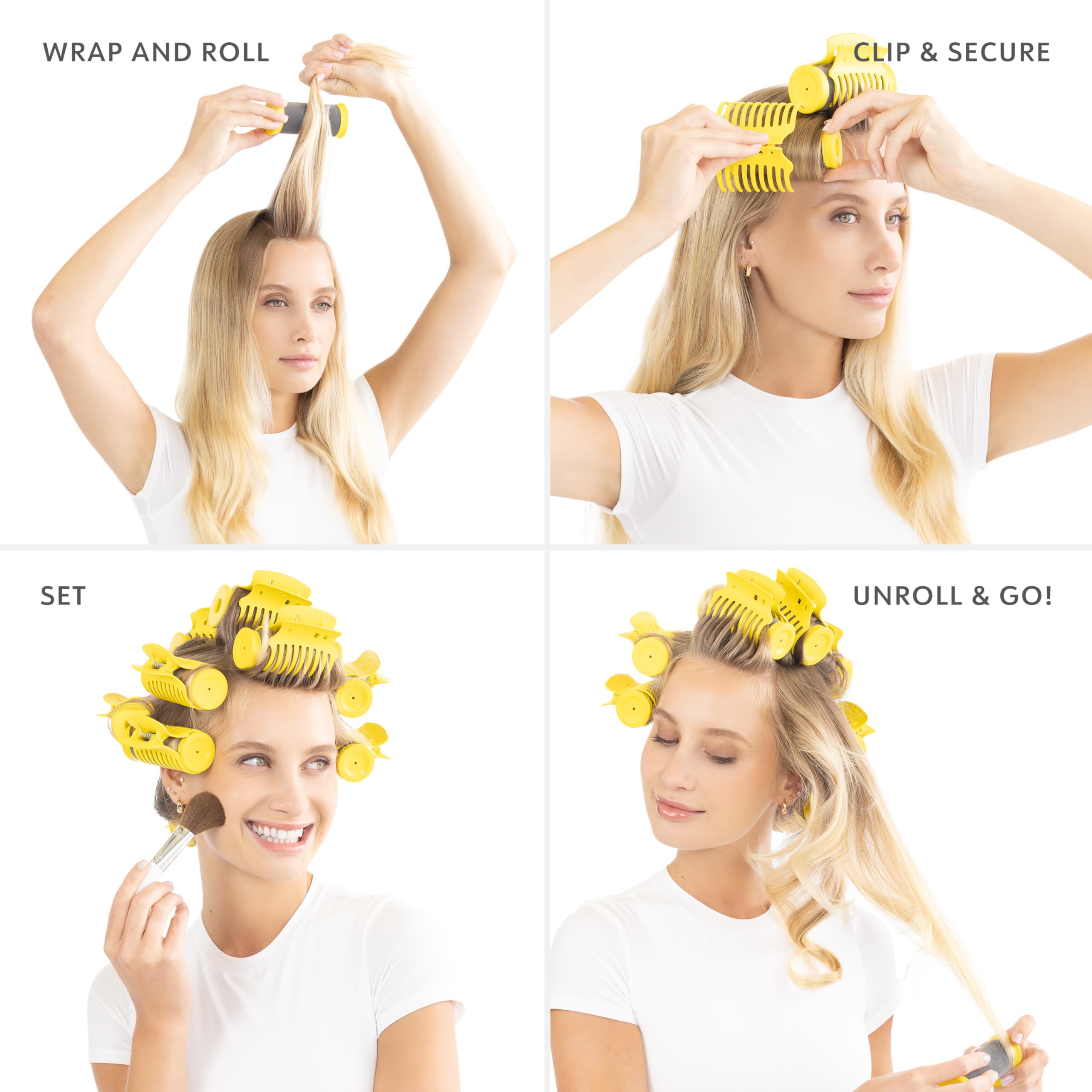 Drybar Curling Hot Rollers - 10 Rollers, Heats-Up Fast, Reduces Frizz, Yellow, Model 900-3895-4, 1 Count