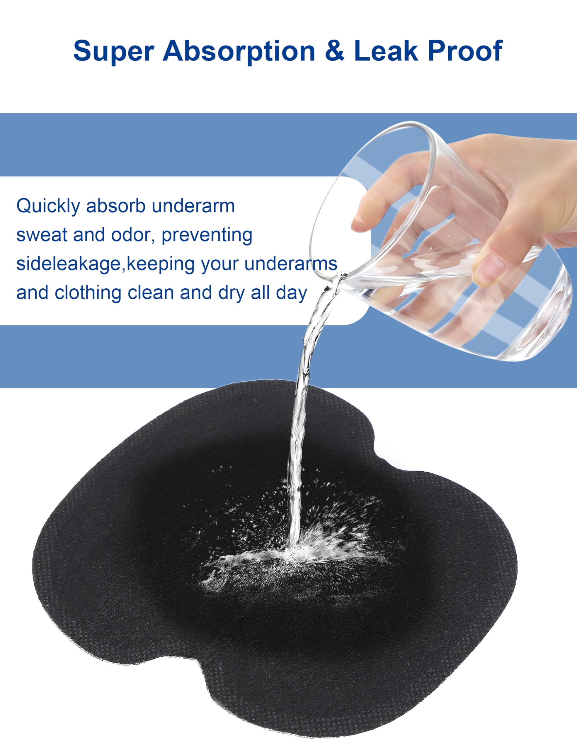Armpit Protector, Armpit Sweat Pad, Underarm Sweat Pad, 60Pcs Underarm Pads Non Woven Fabric Dress Clothing Underarm Sweat Pads