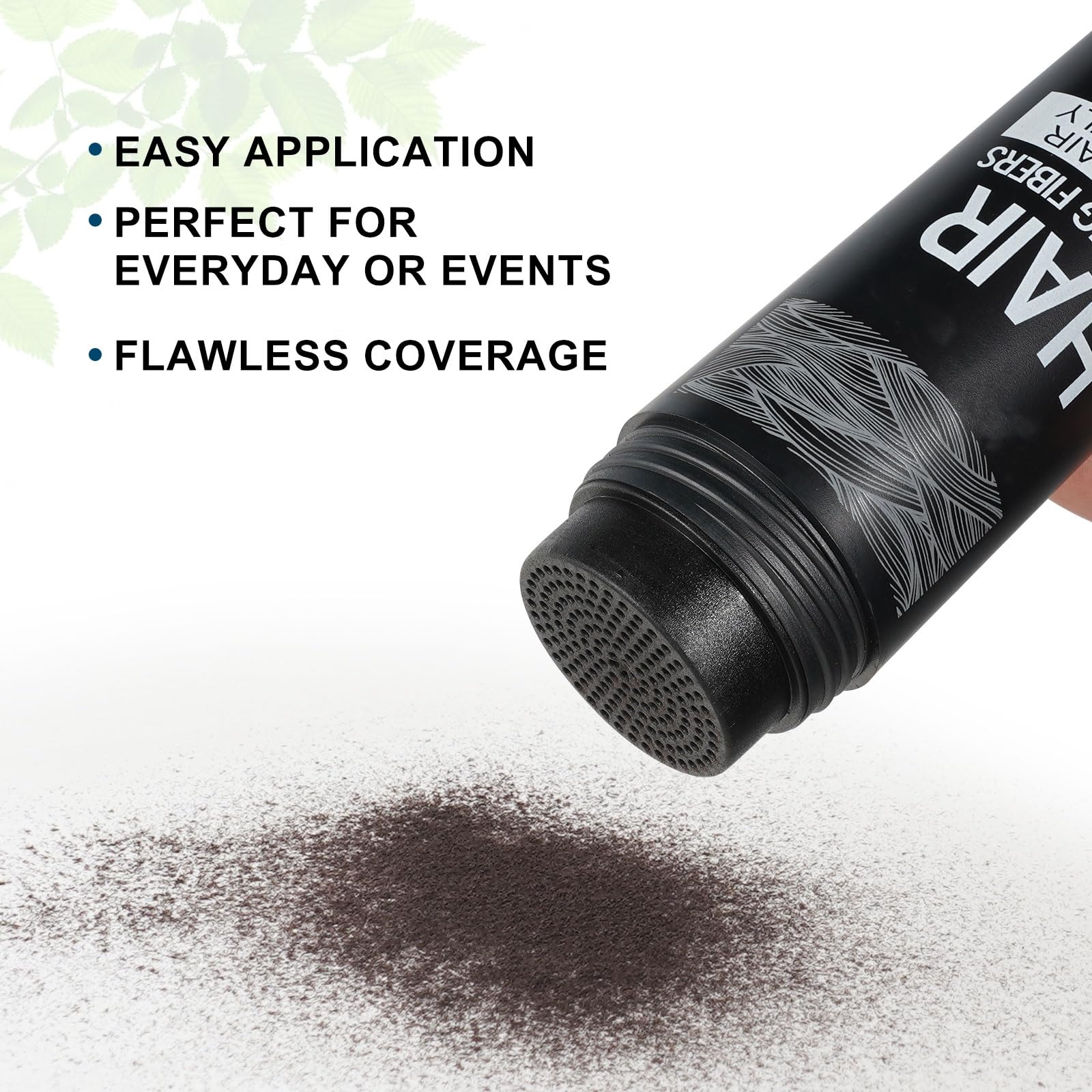 SHIFAKOU Hair Building Fibers - Black, 27.5g, Spray Applicator, Natural Look, Conceals Thinning Hair for Men & Women