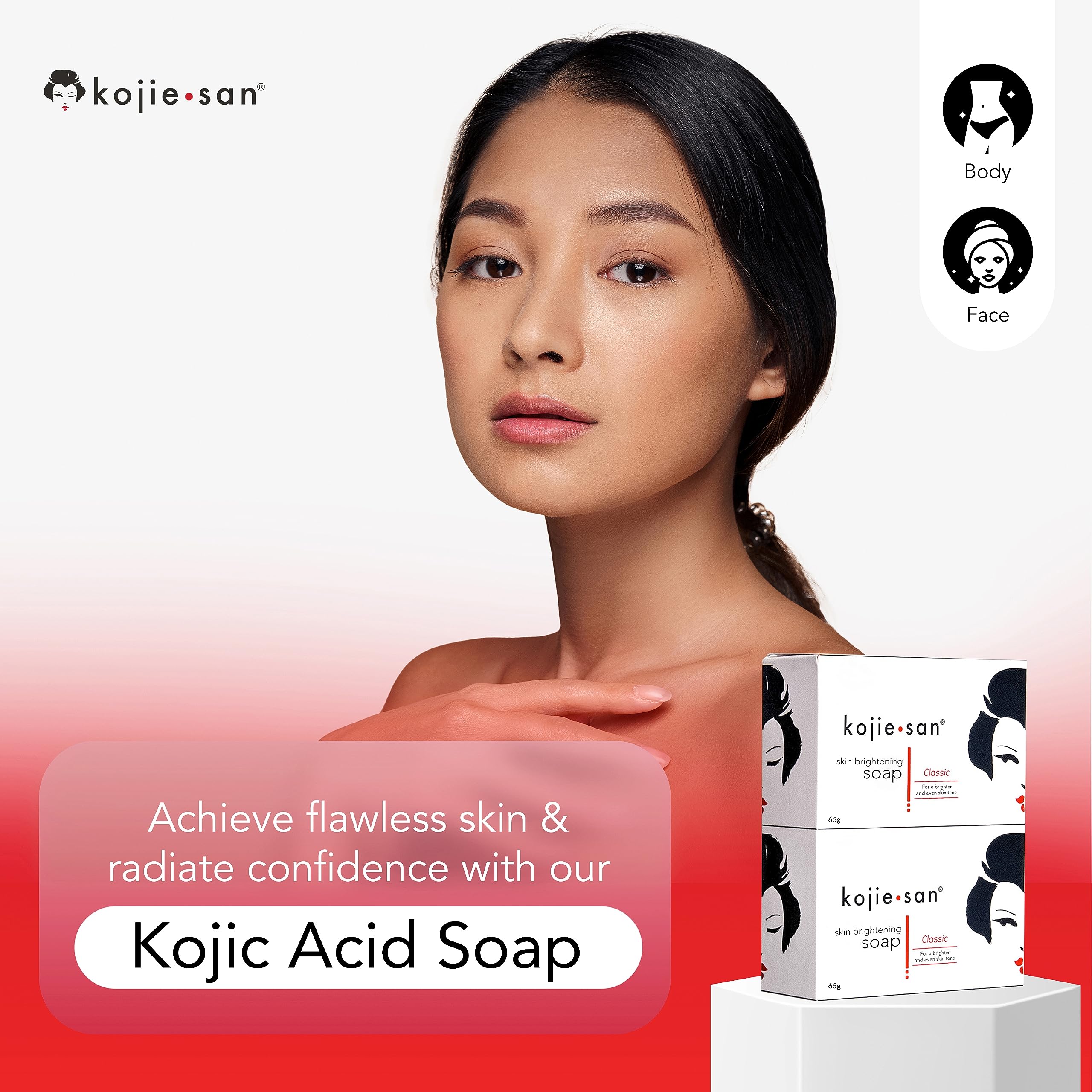 Kojie San Skin Brightening Soap - Original Kojic Acid Soap that Reduces Dark Spots, Hyperpigmentation, & Scars with Exfoliating