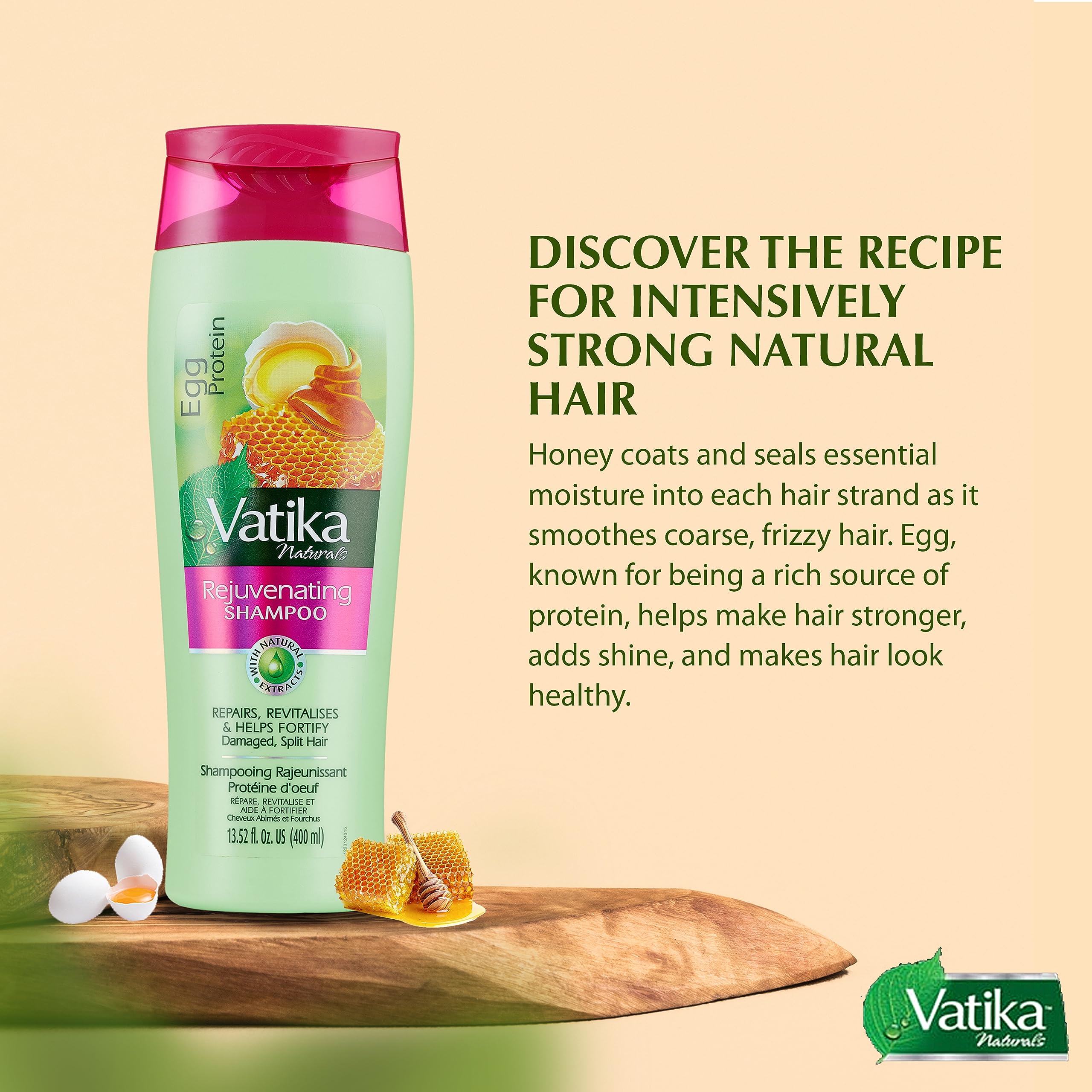 Dabur Vatika Naturals Shampoo For Women - Nourish And Rejuvenate Your Natural Hair - Strengthening & Moisturizing Hair Cleanser