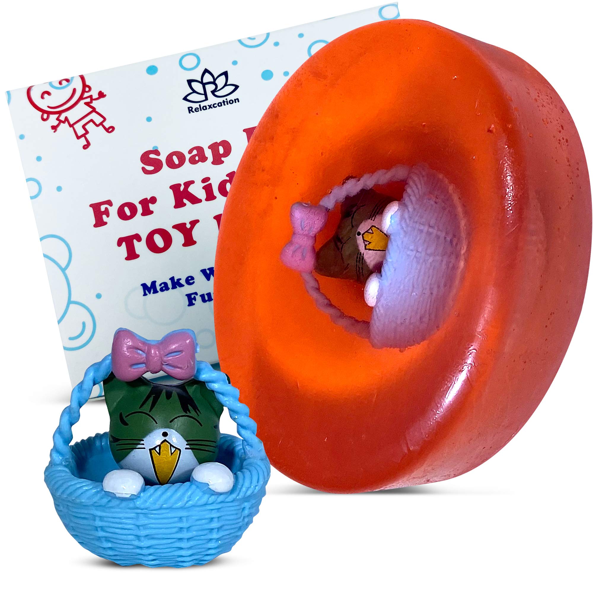 Relaxcation Natural Soap Bar For Kids With Toys Inside | Surprise Toy Inside the Bar | Made in USA from Safe Ingredients | Kid's